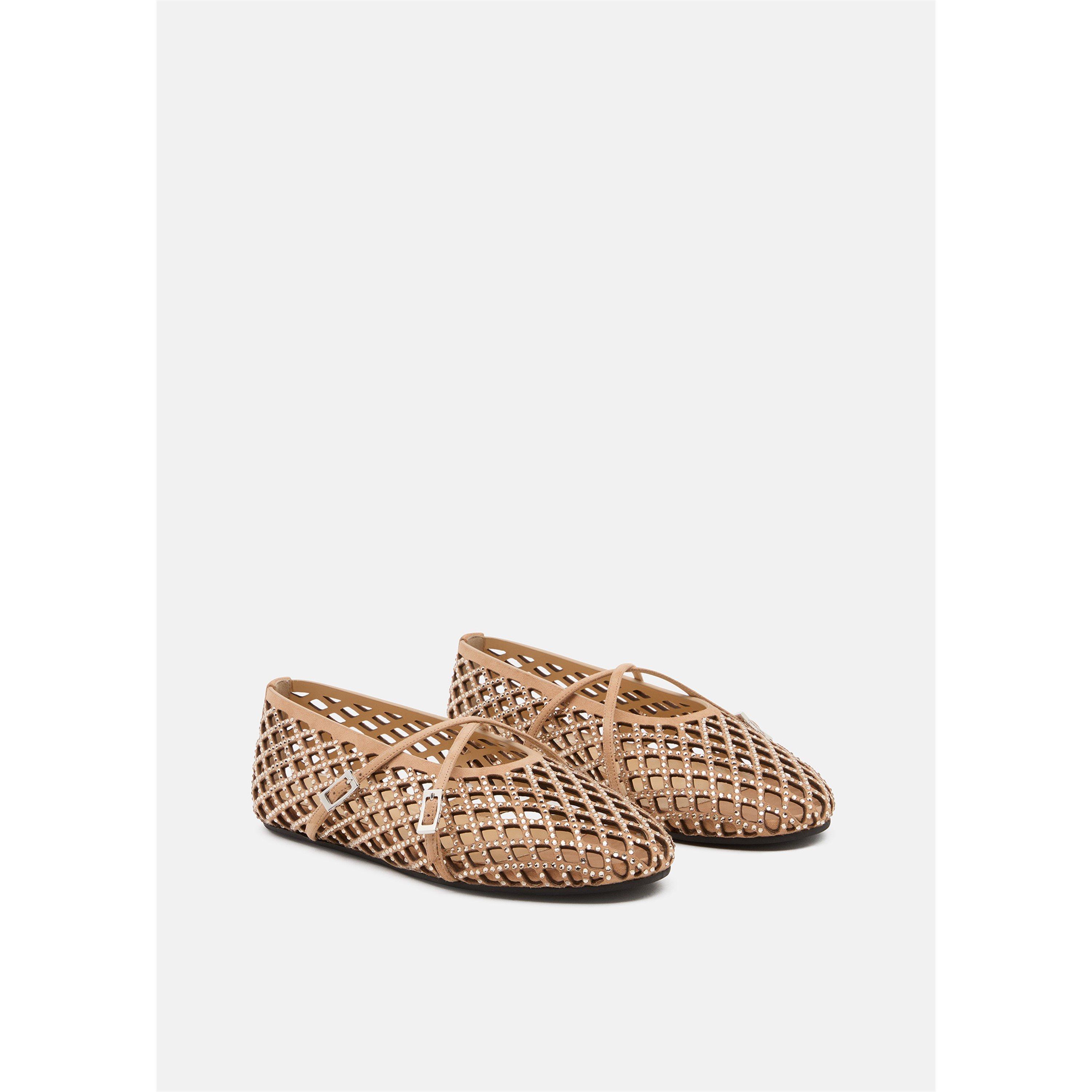 Nude - Mach and Mach - Women's Mesh Ballet Pumps - 2