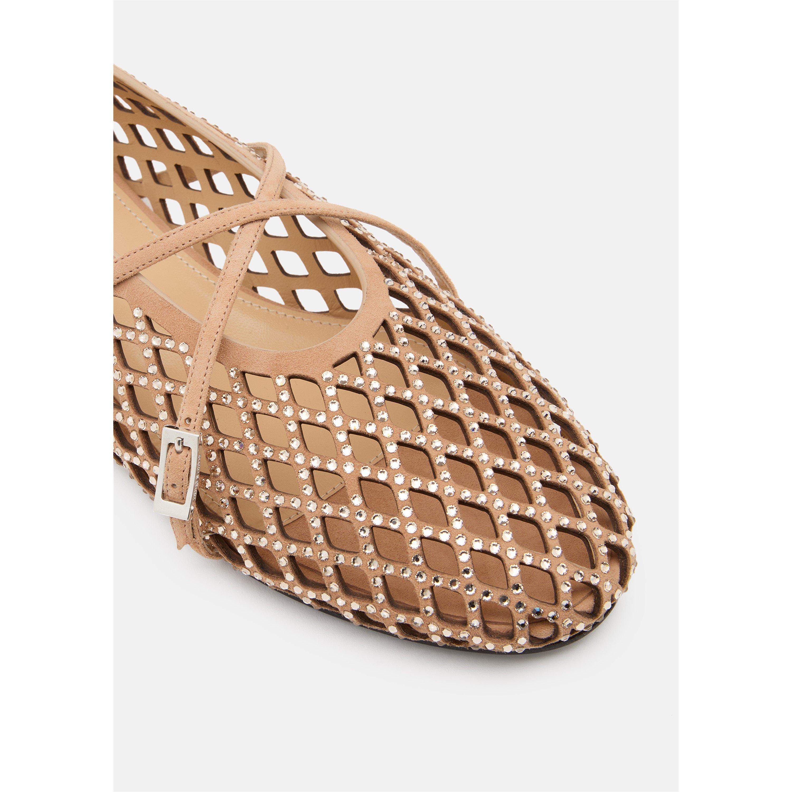 Nude - Mach and Mach - Women's Mesh Ballet Pumps - 5