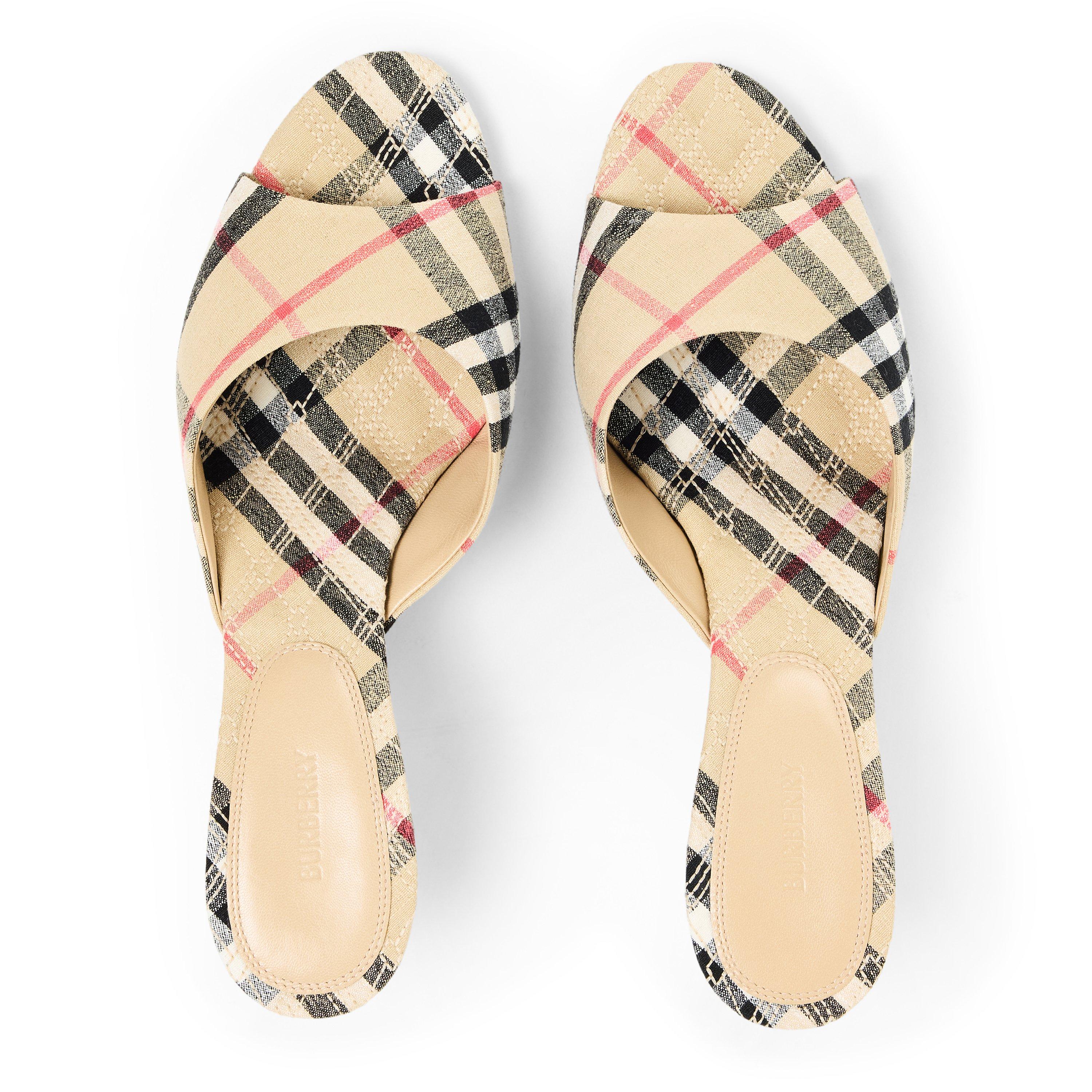 Sand IP Check - Burberry - Women's Heeled Sandals - 4