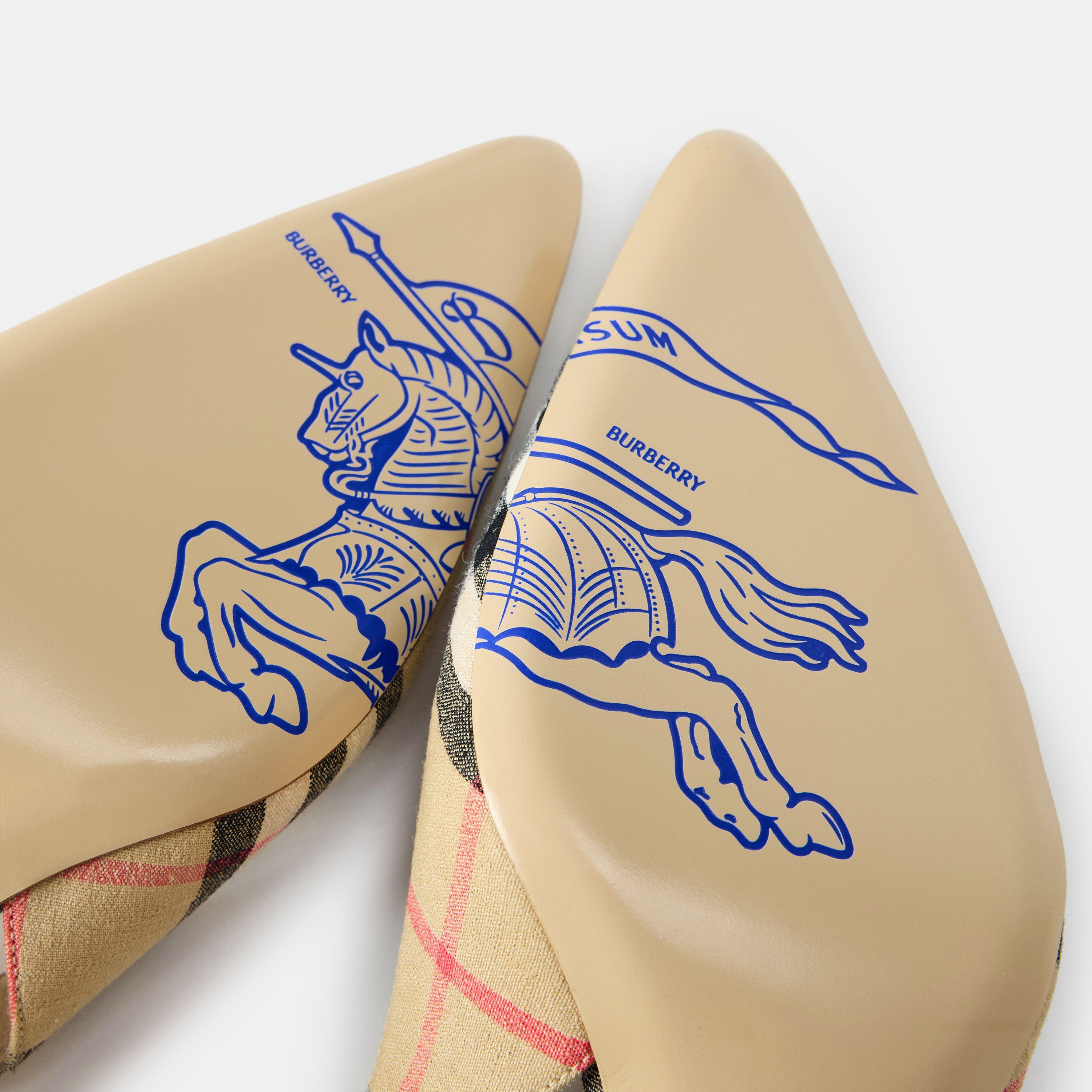 Sand Check - Burberry - Women's Slingbacks - 3