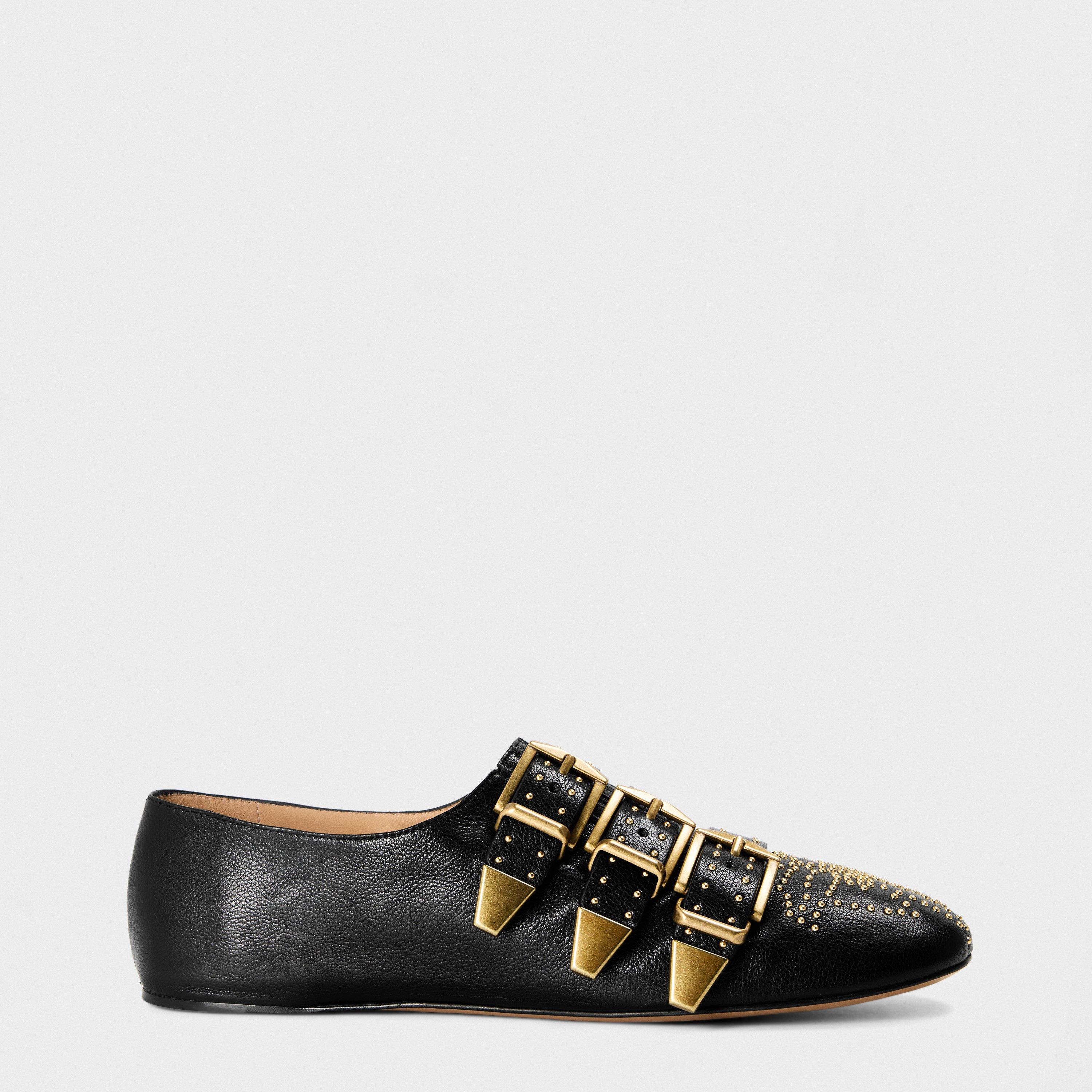 Chloe Women's Susan Monk Shoes - Black - Size 4 (37)