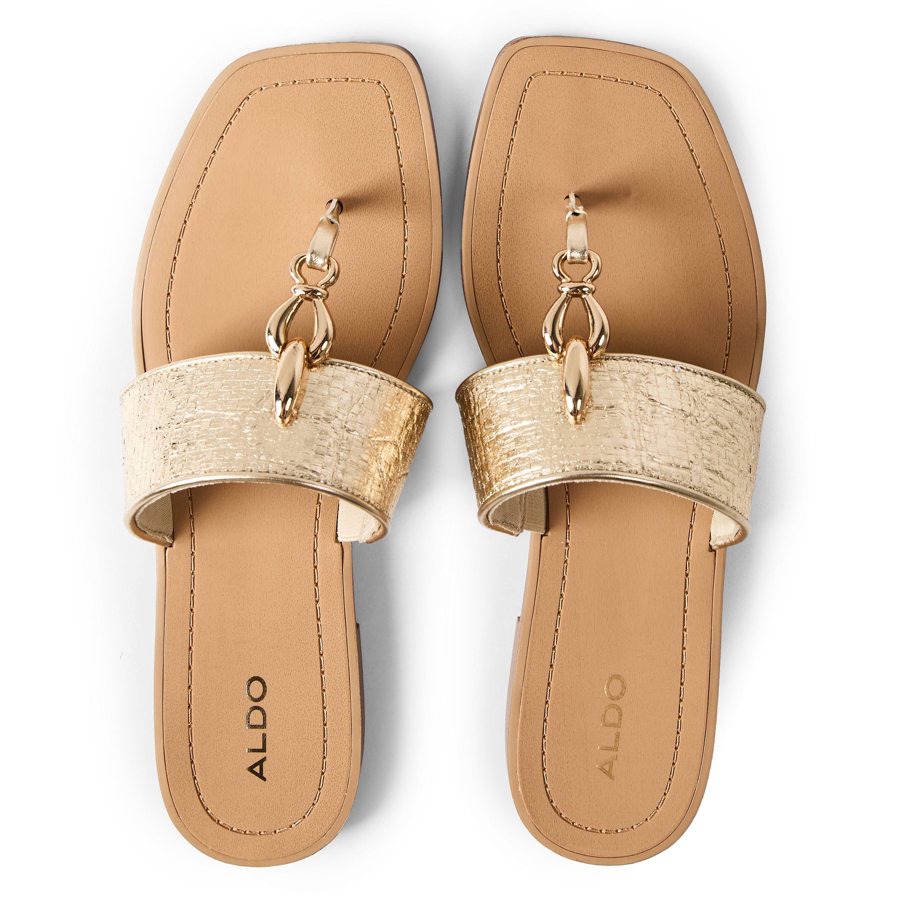 Gold - Aldo - Women's Flat Sandals - 4