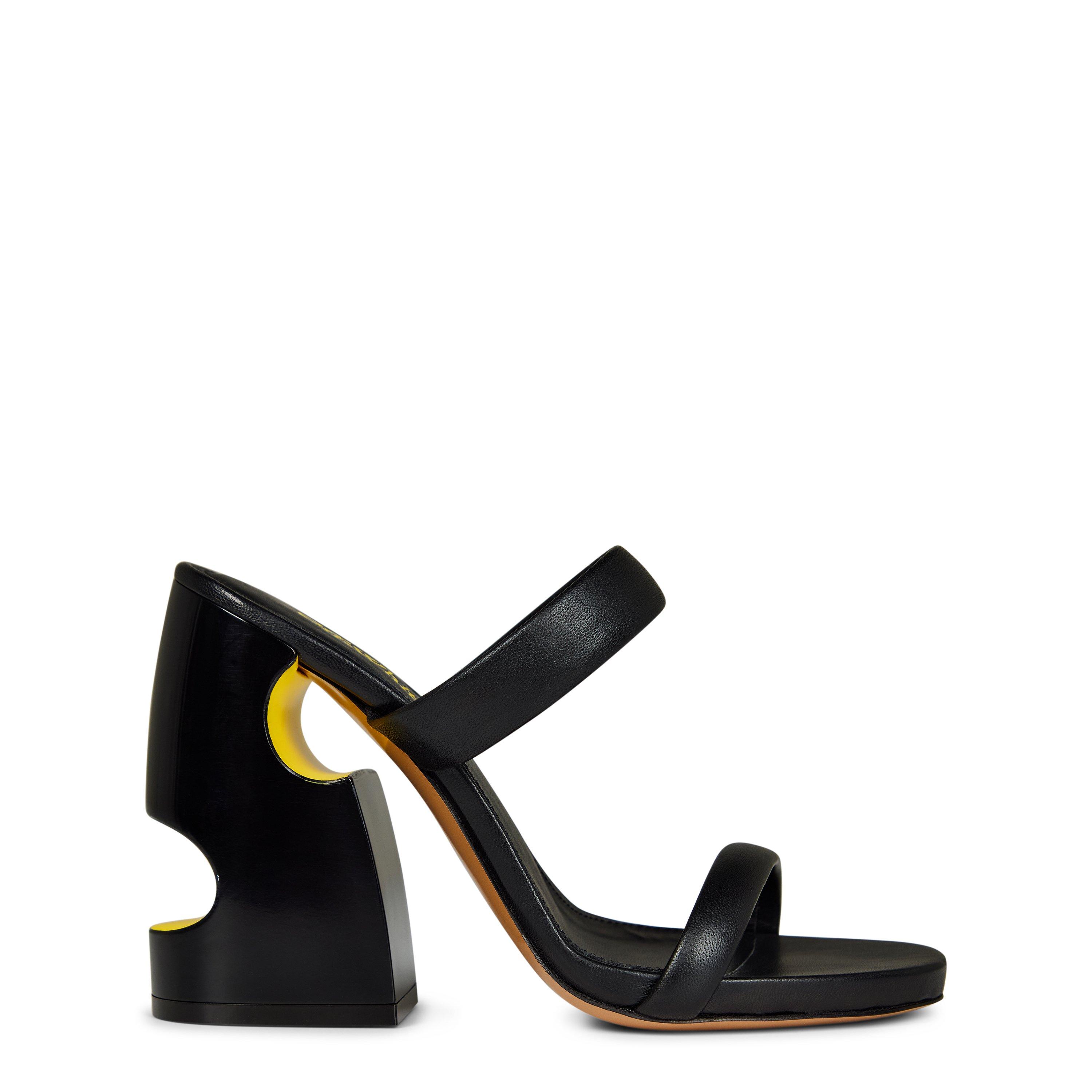 Black/Yellow - Off White - Women's Pop Meteor Mules with Signature Cut-Outs - 1