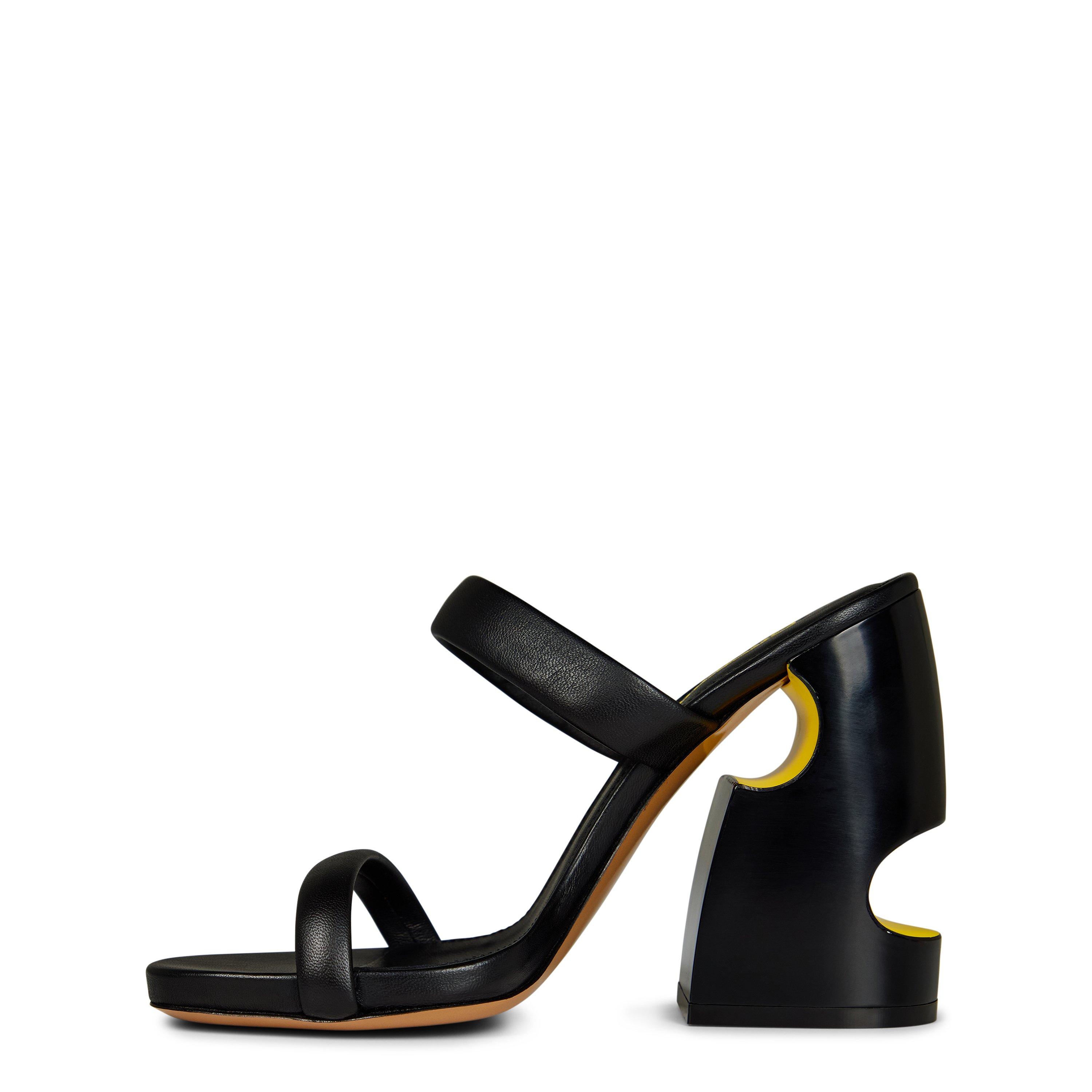 サンダル・ミュール Off-White SS23 METEOR HEELED MULES (OWIJ028_S23LEA0016120) Off White | Pop Meteor Block Heel Mules | Heeled Mules