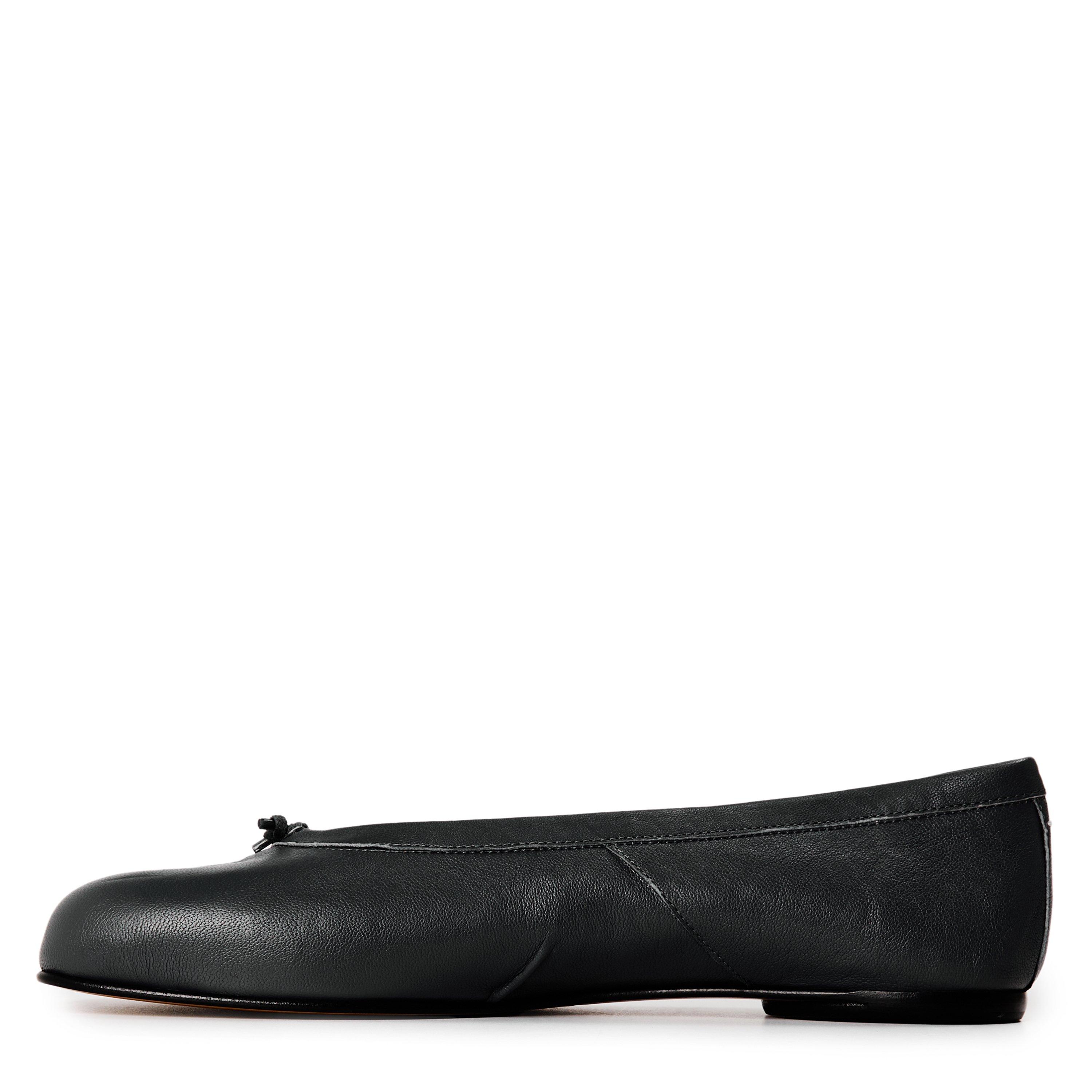 Grey - Maison Margiela - Women's Tabi Leather Ballet Pumps - 2
