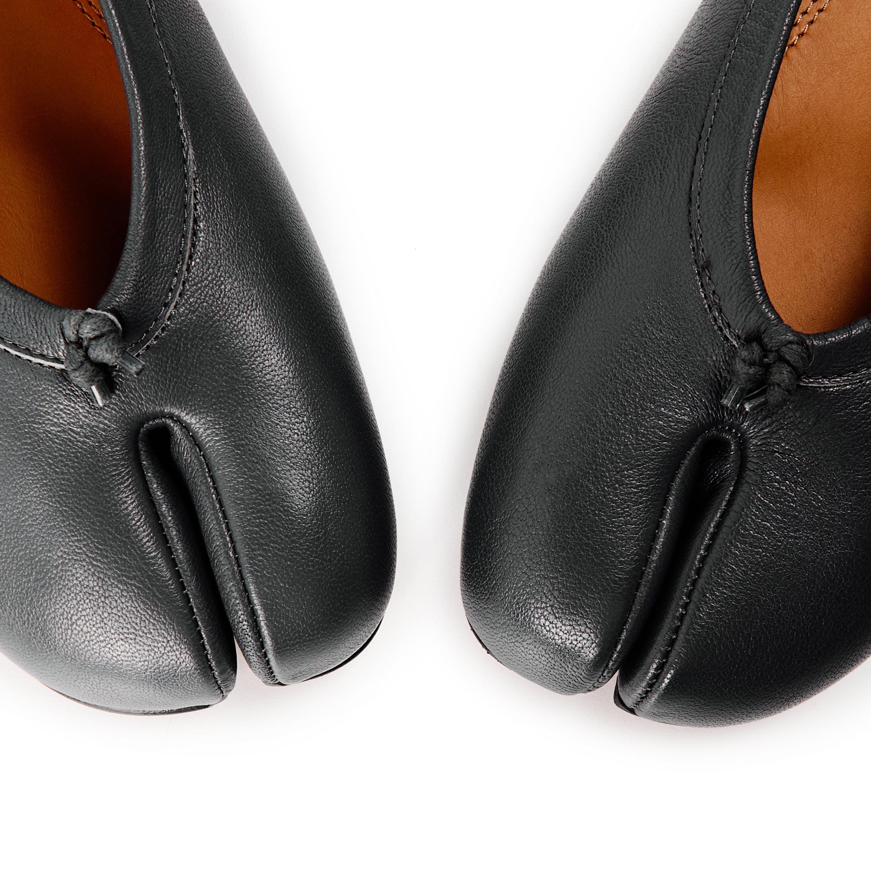 Grey - Maison Margiela - Women's Tabi Leather Ballet Pumps - 3