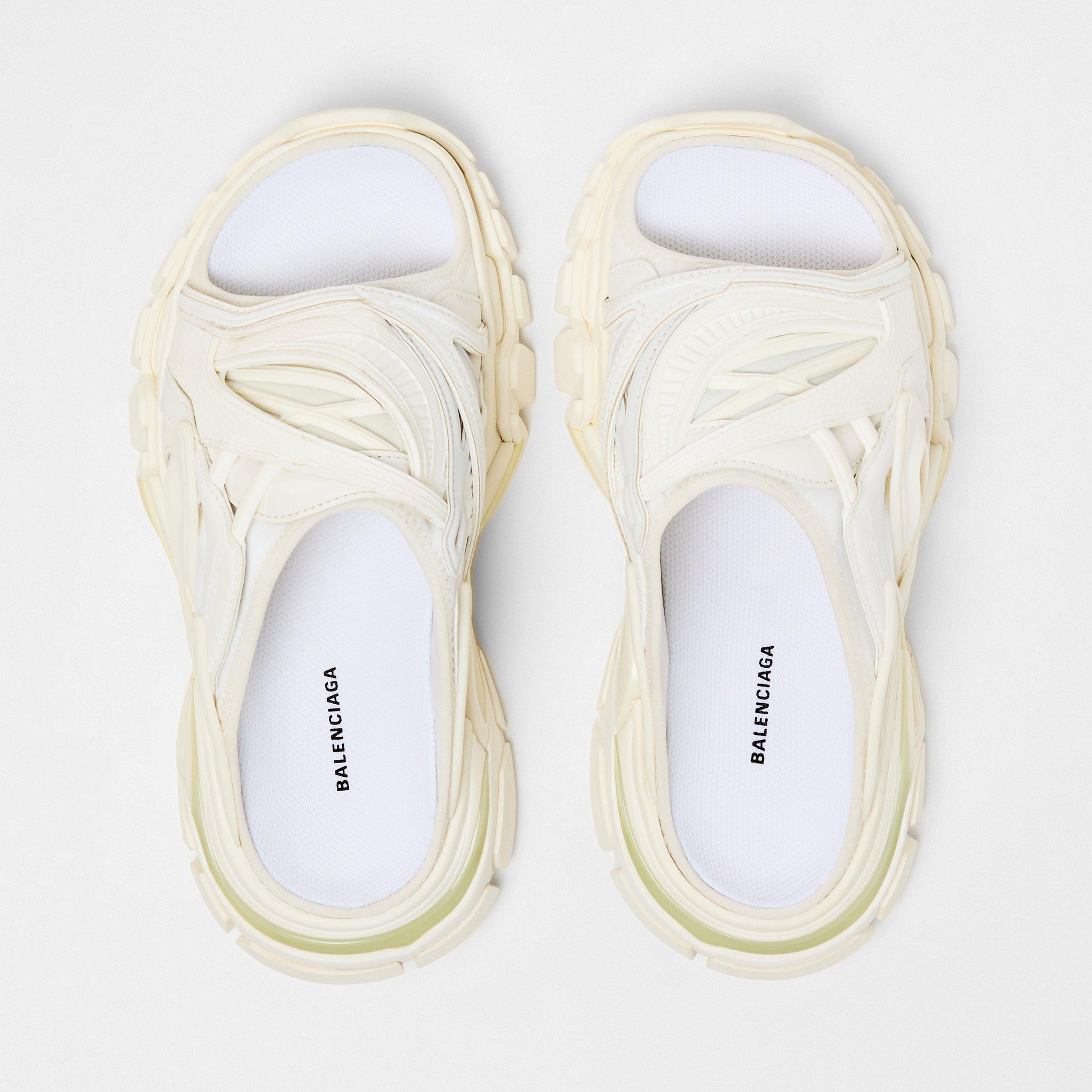White - Balenciaga - Women's Track Slide Flat Sandals - 4