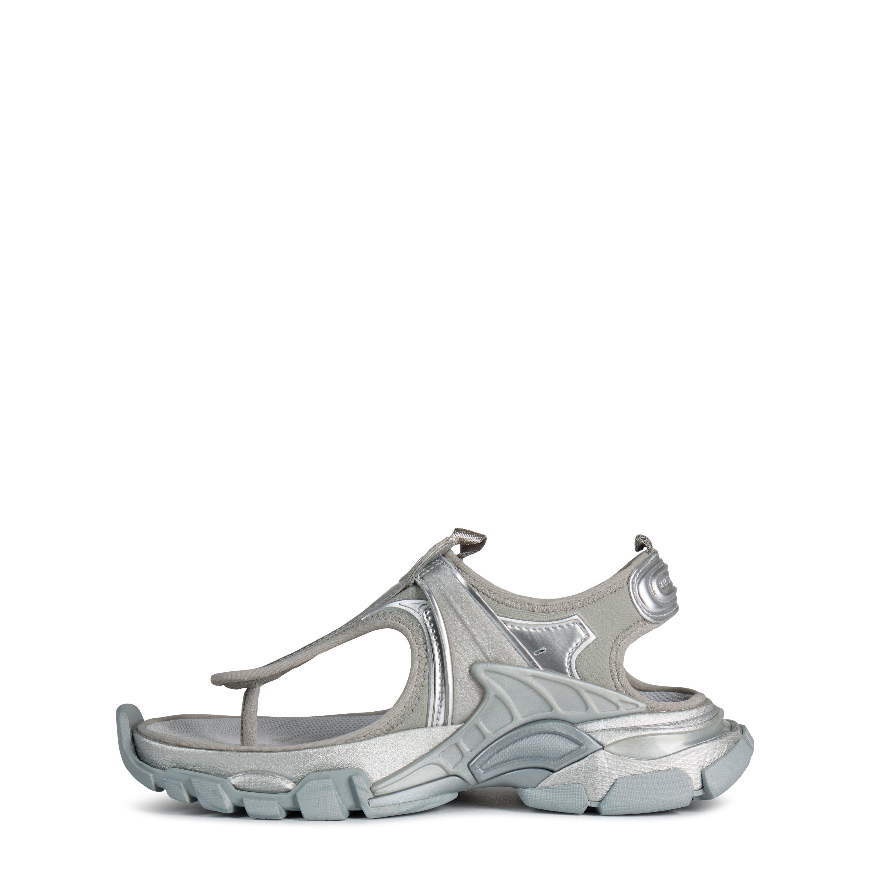 【関税&送料込】Balenciaga Sandals Silver Cagole embellished leather sandals in silver - Balenciaga