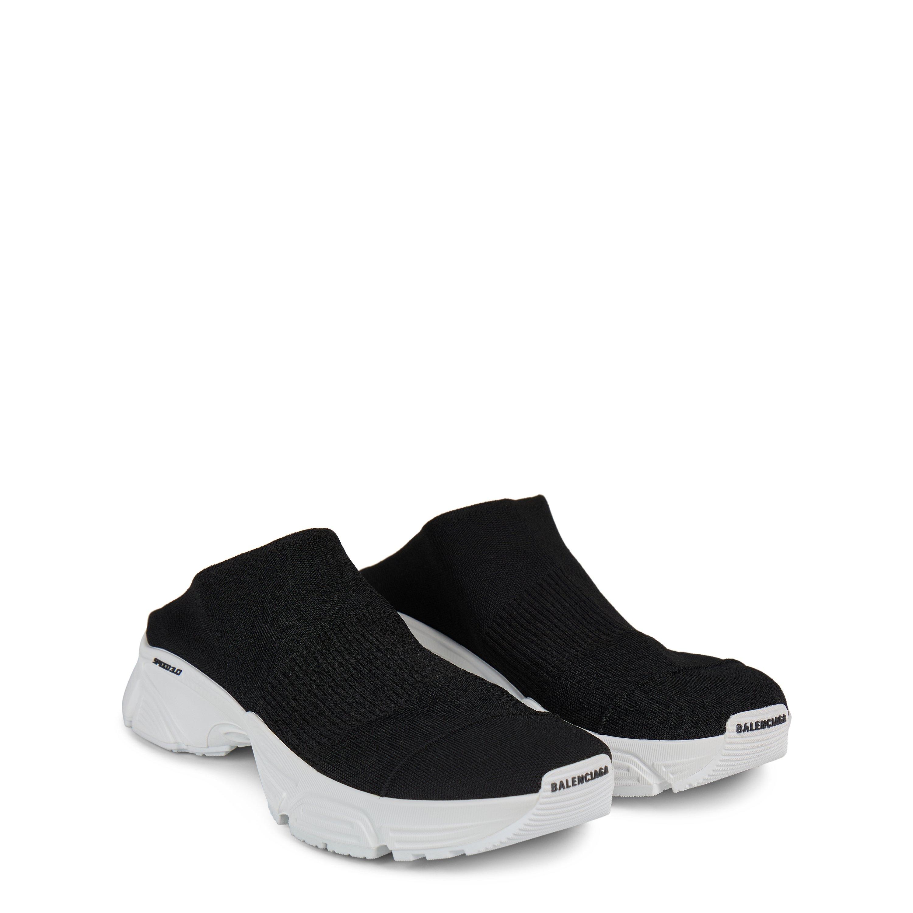 Black/White - Balenciaga - Women's Slip-On Flat Mules - 3