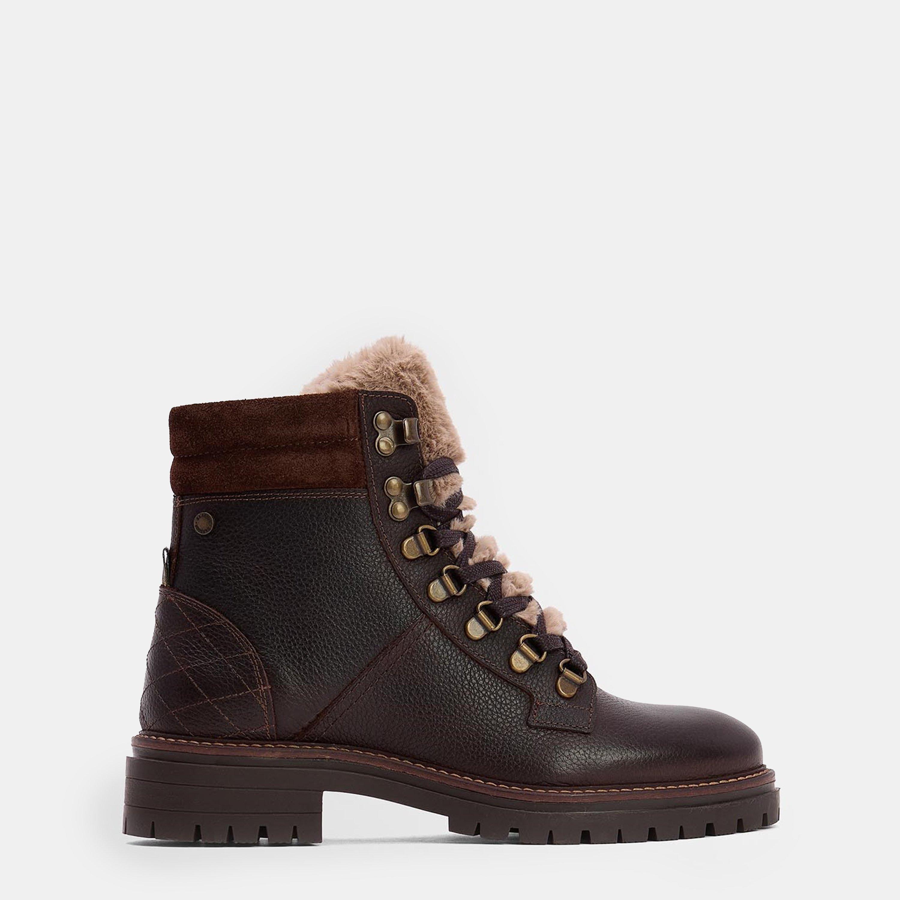 Brown - Barbour - Women's Bamburgh Heritage Rugged Hiker Boots - 1