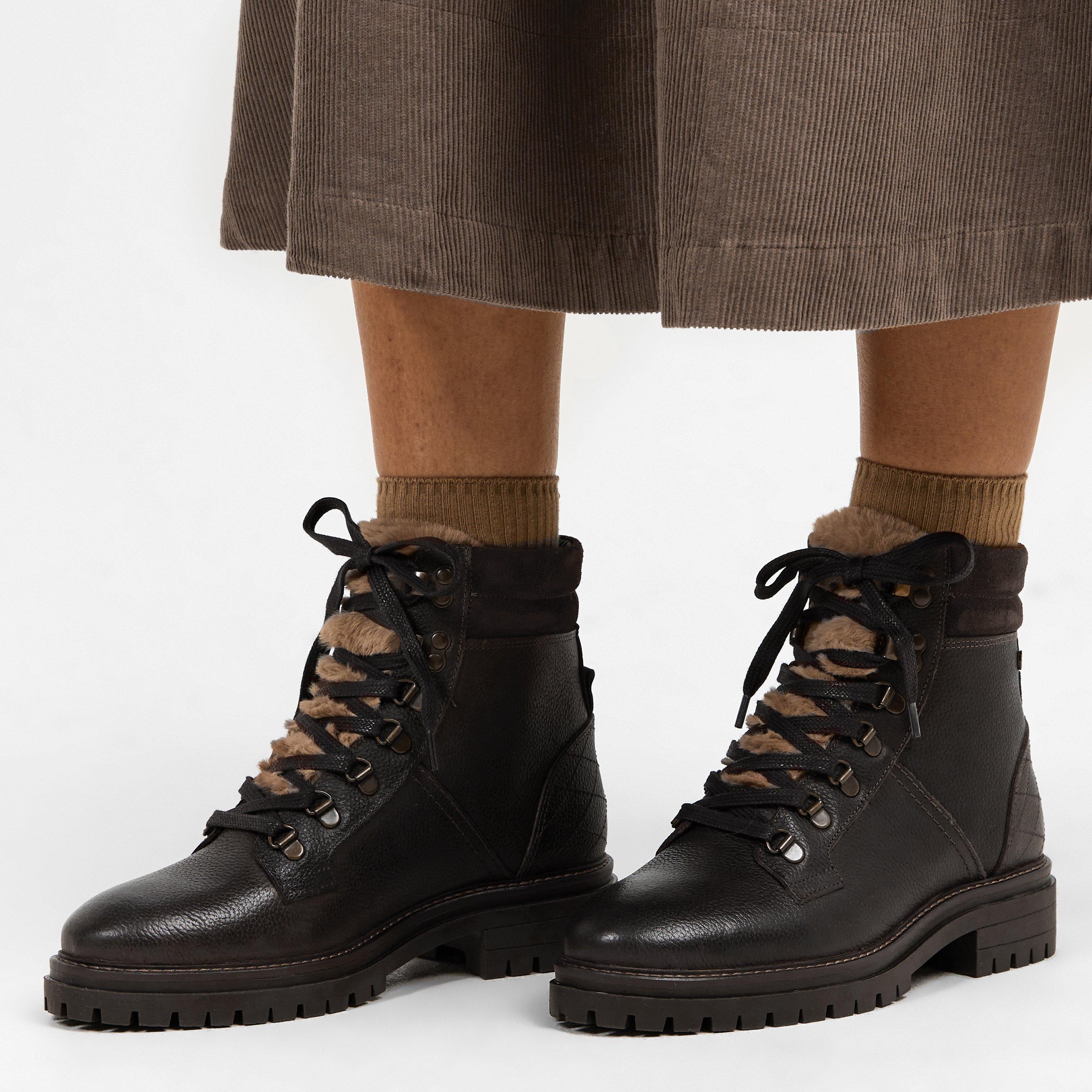 Brown - Barbour - Women's Bamburgh Hiker Rugged Boots - 3