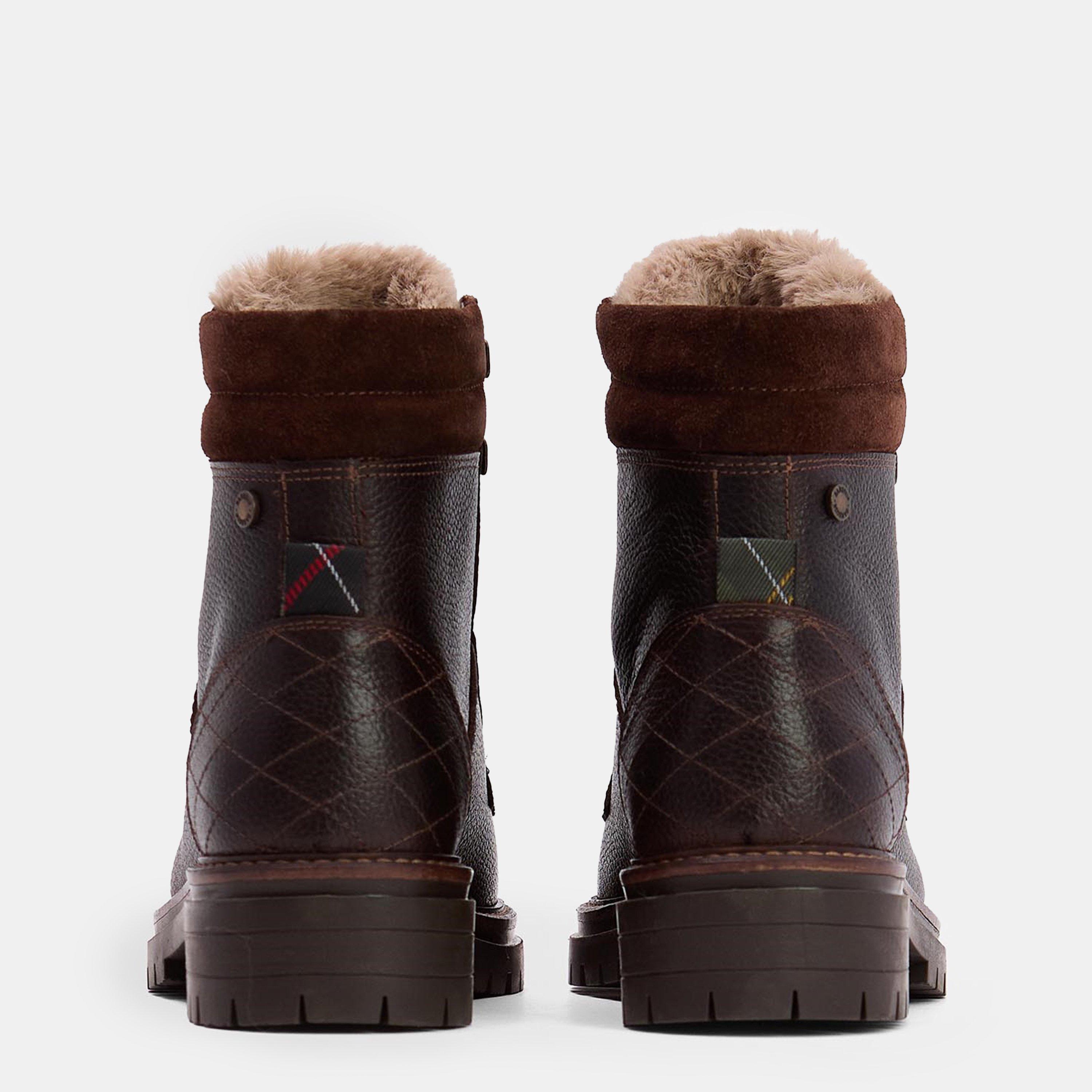 Brown - Barbour - Women's Bamburgh Hiker Rugged Boots - 4