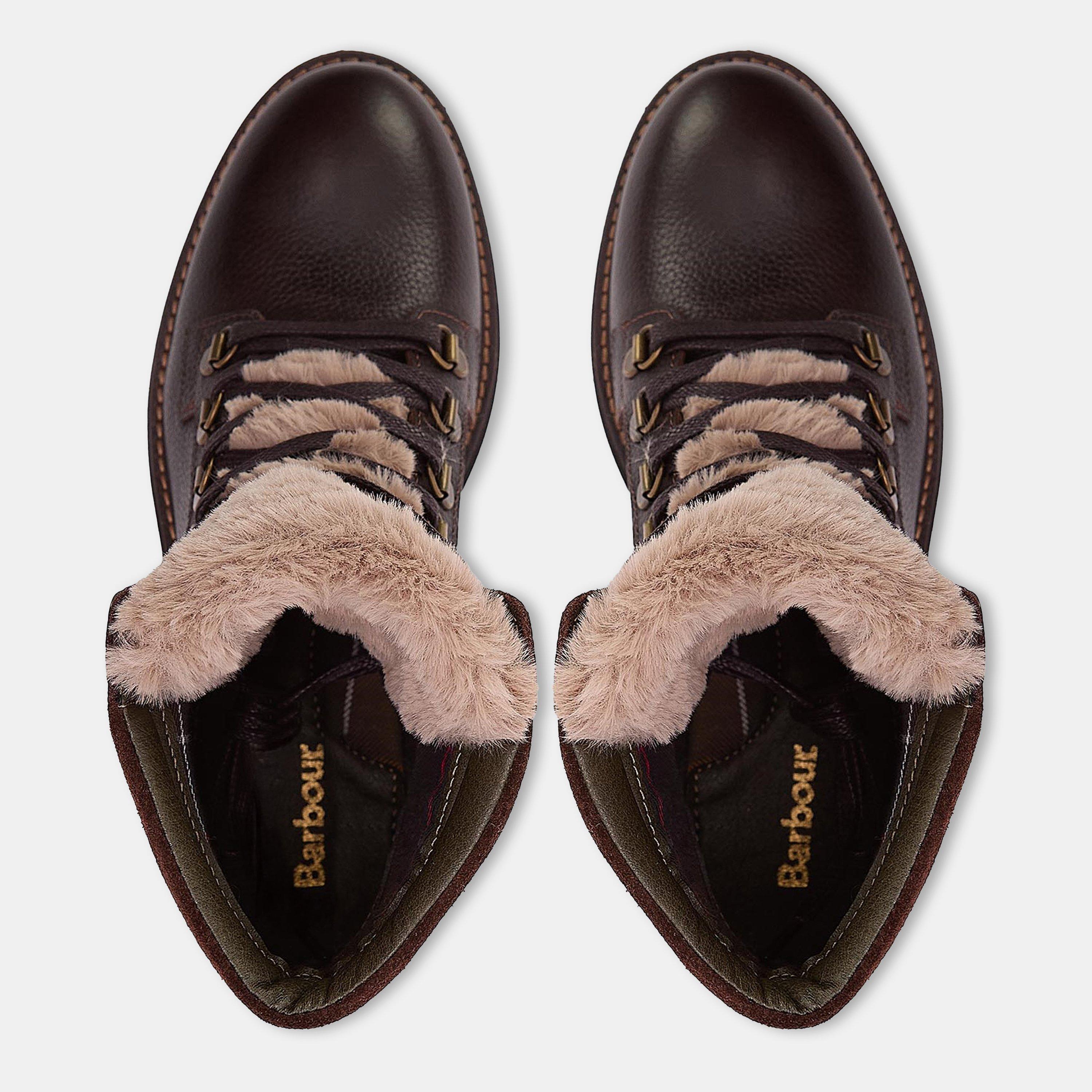 Brown - Barbour - Women's Bamburgh Hiker Rugged Boots - 5