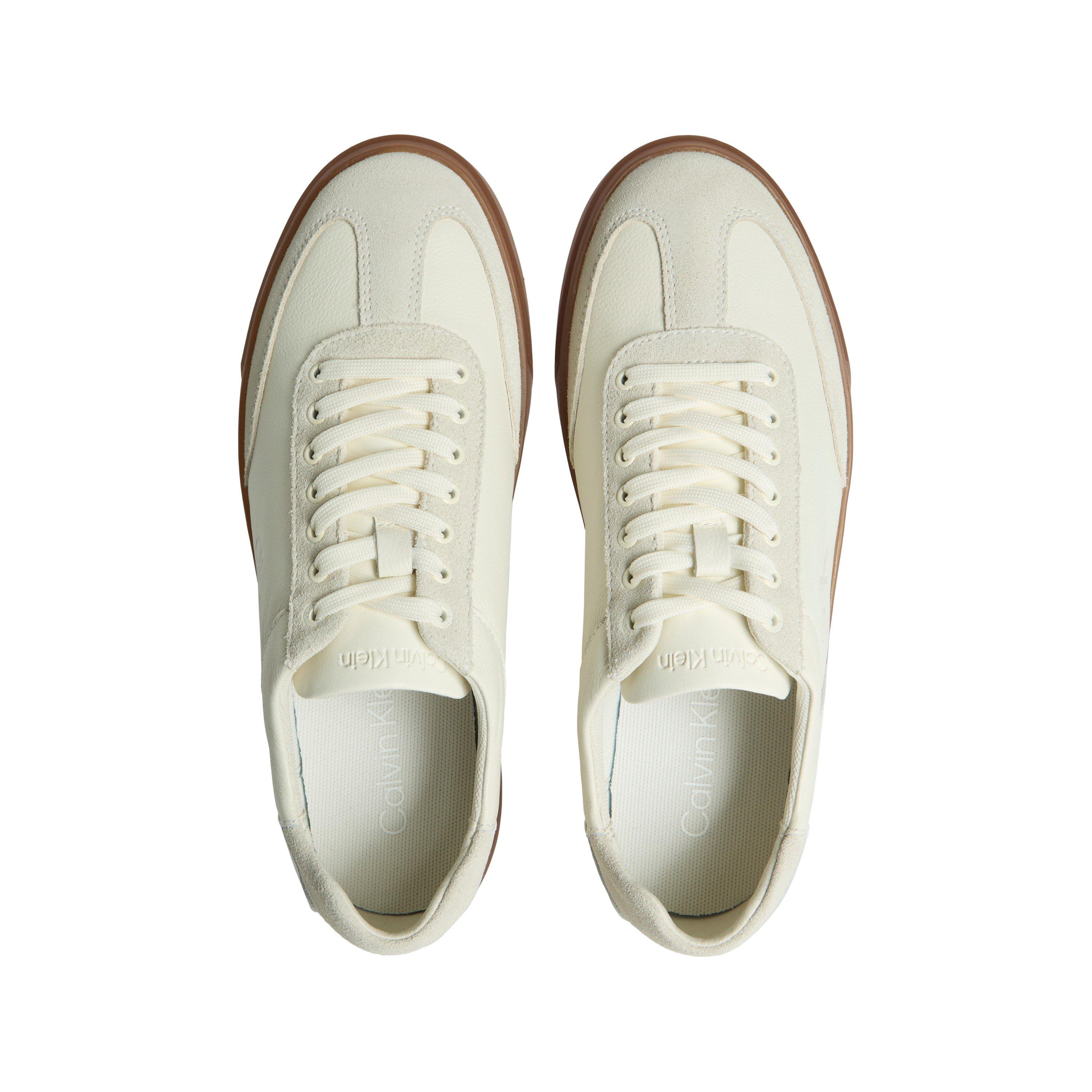 Marshmallow - Calvin Klein Jeans - Women's Leather Court Trainers - 3