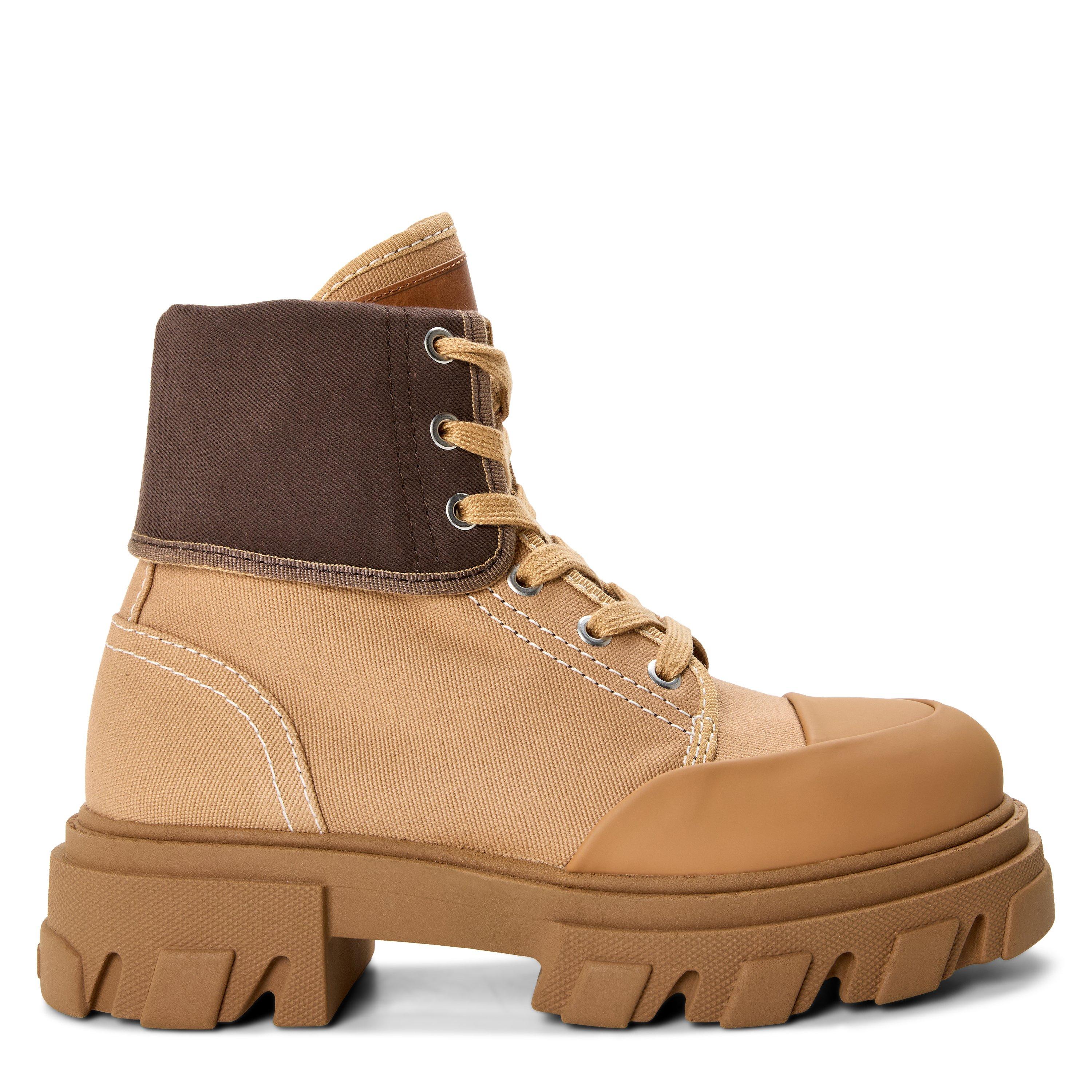 Ganni Eyelets Lace Up Boots - Female - Lace-Up Boots - Brown - 4 Uk - Shoes - Image 3