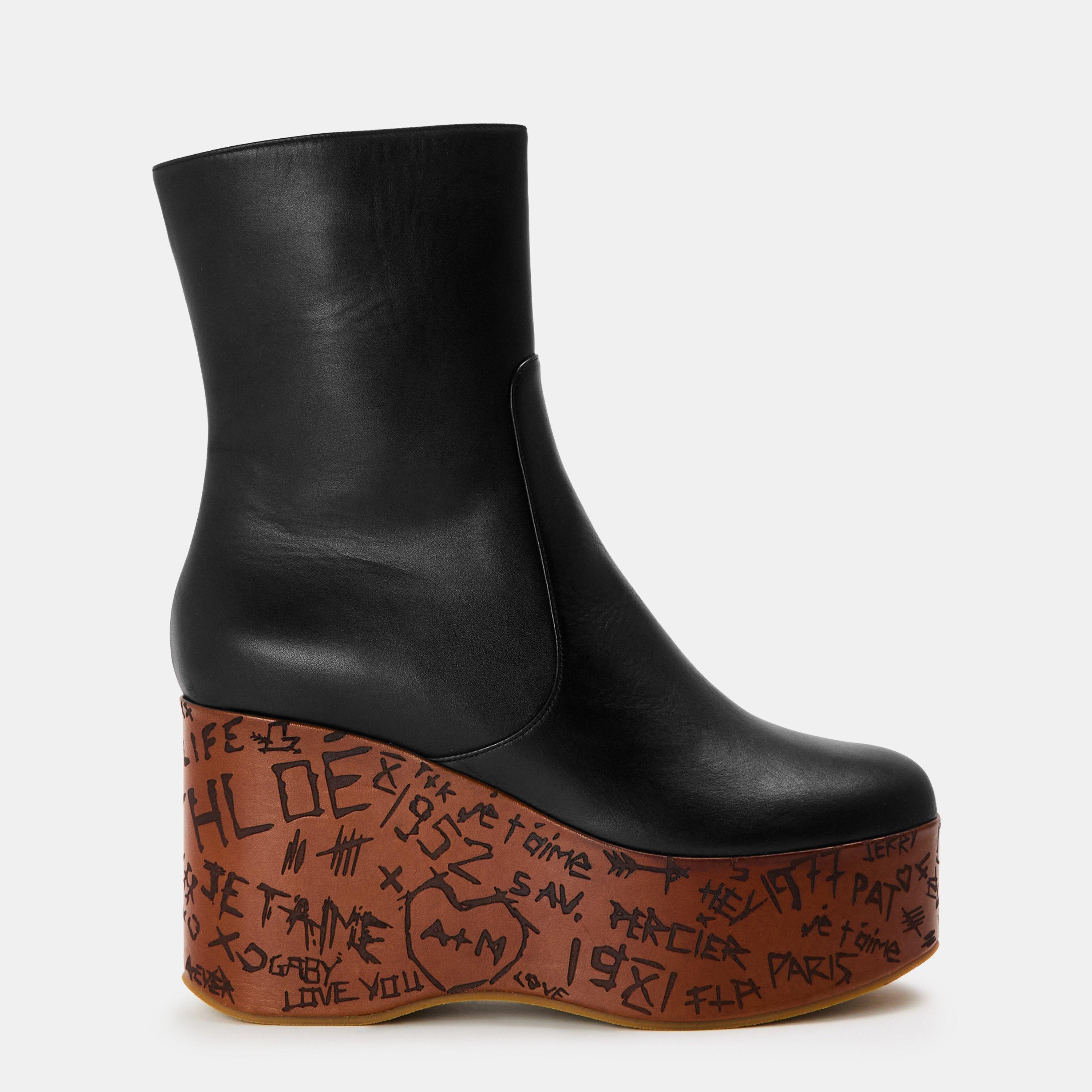 Chloe Womens Maxime Boots - Black - Size 5 (38)