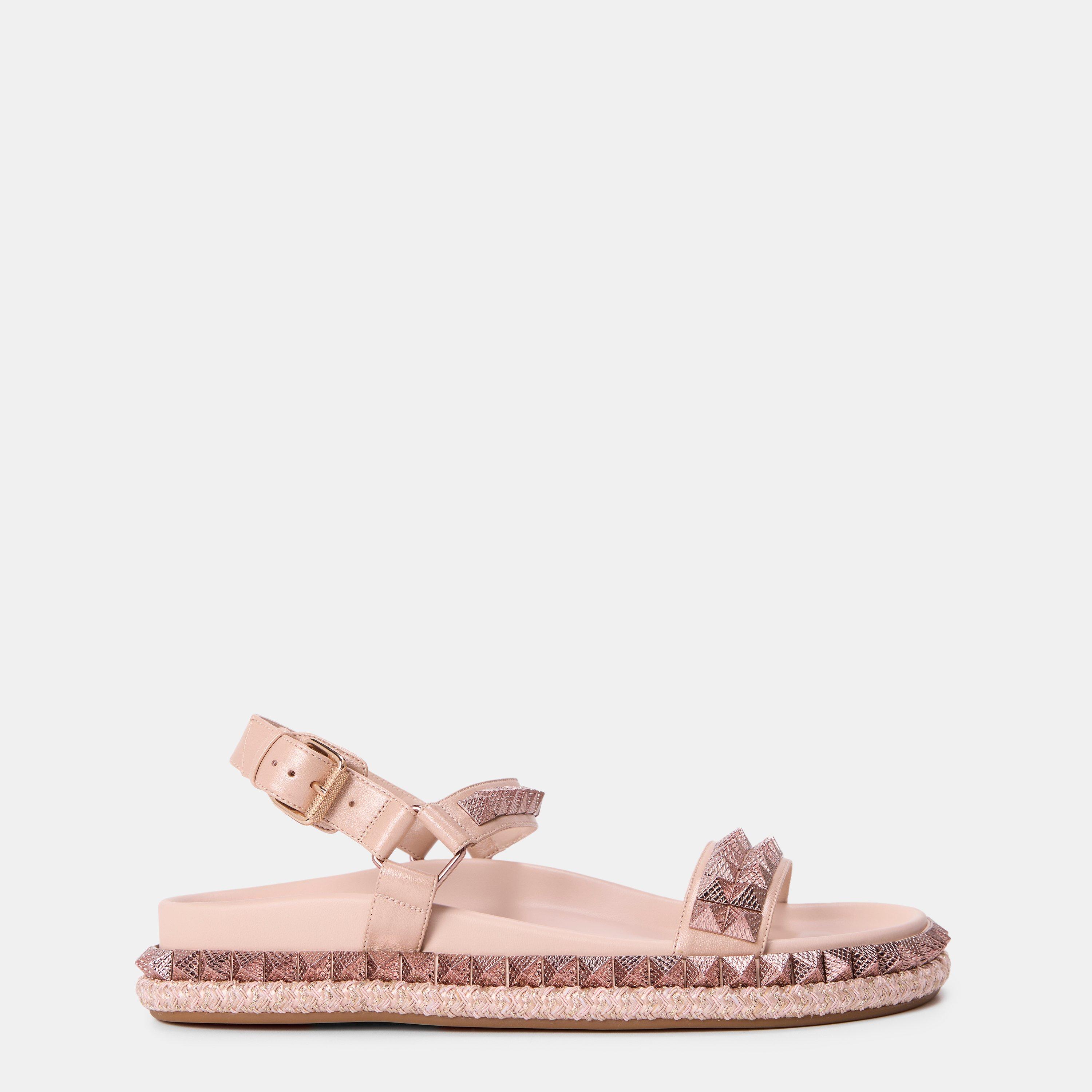 Leche - Christian Louboutin - Women's Red Sole Flatform Sandals - 1