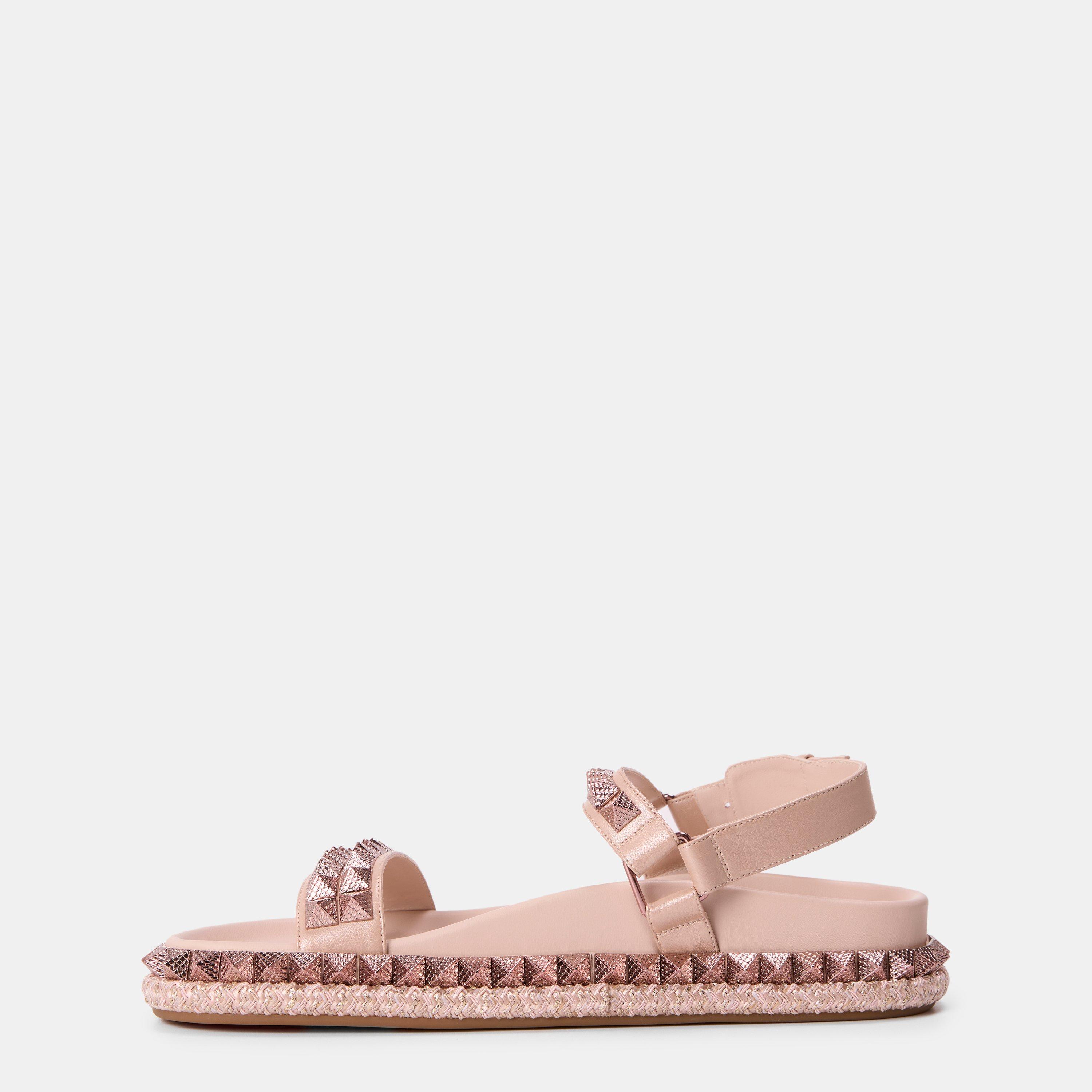 Leche - Christian Louboutin - Women's Red Sole Flatform Sandals - 2