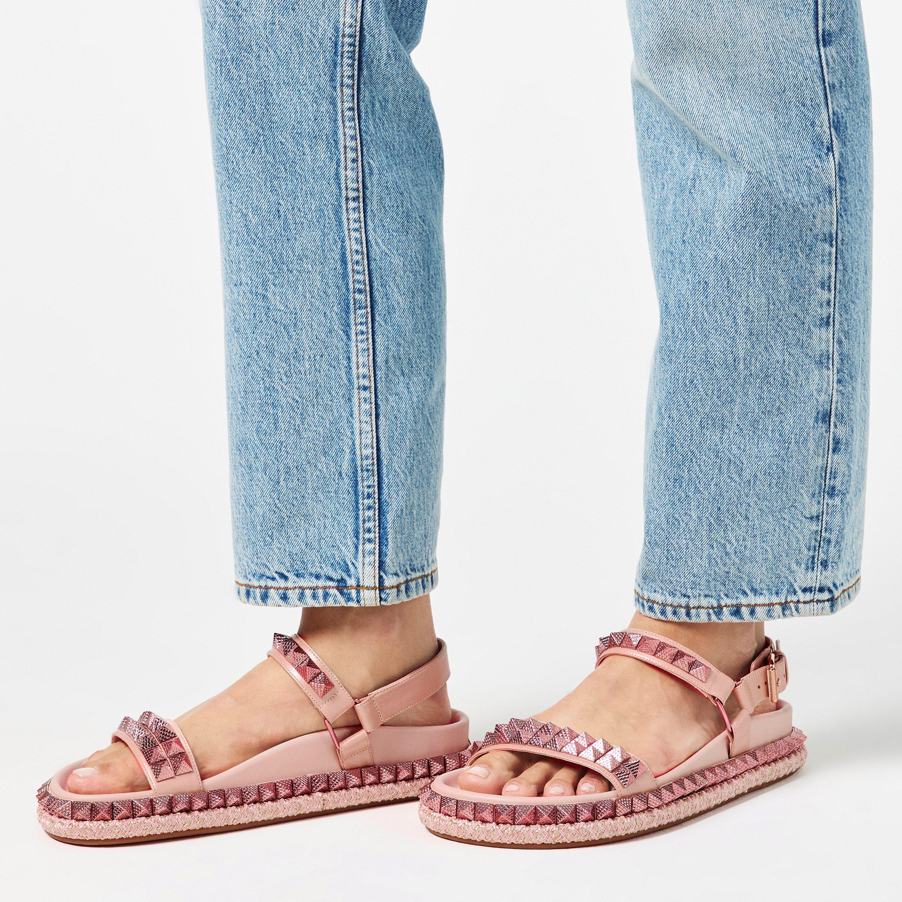 Leche - Christian Louboutin - Women's Red Sole Flatform Sandals - 3