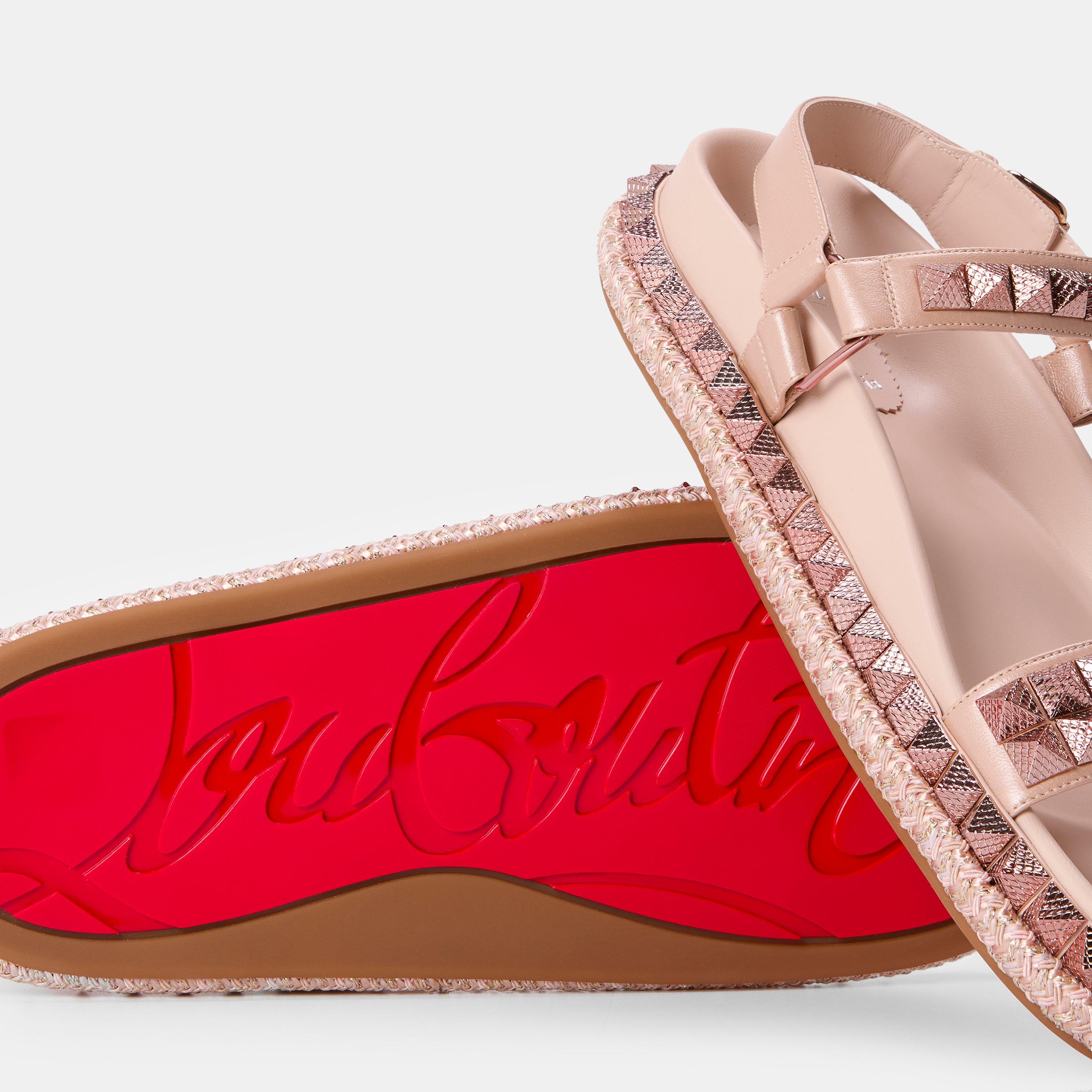 Leche - Christian Louboutin - Women's Red Sole Flatform Sandals - 4