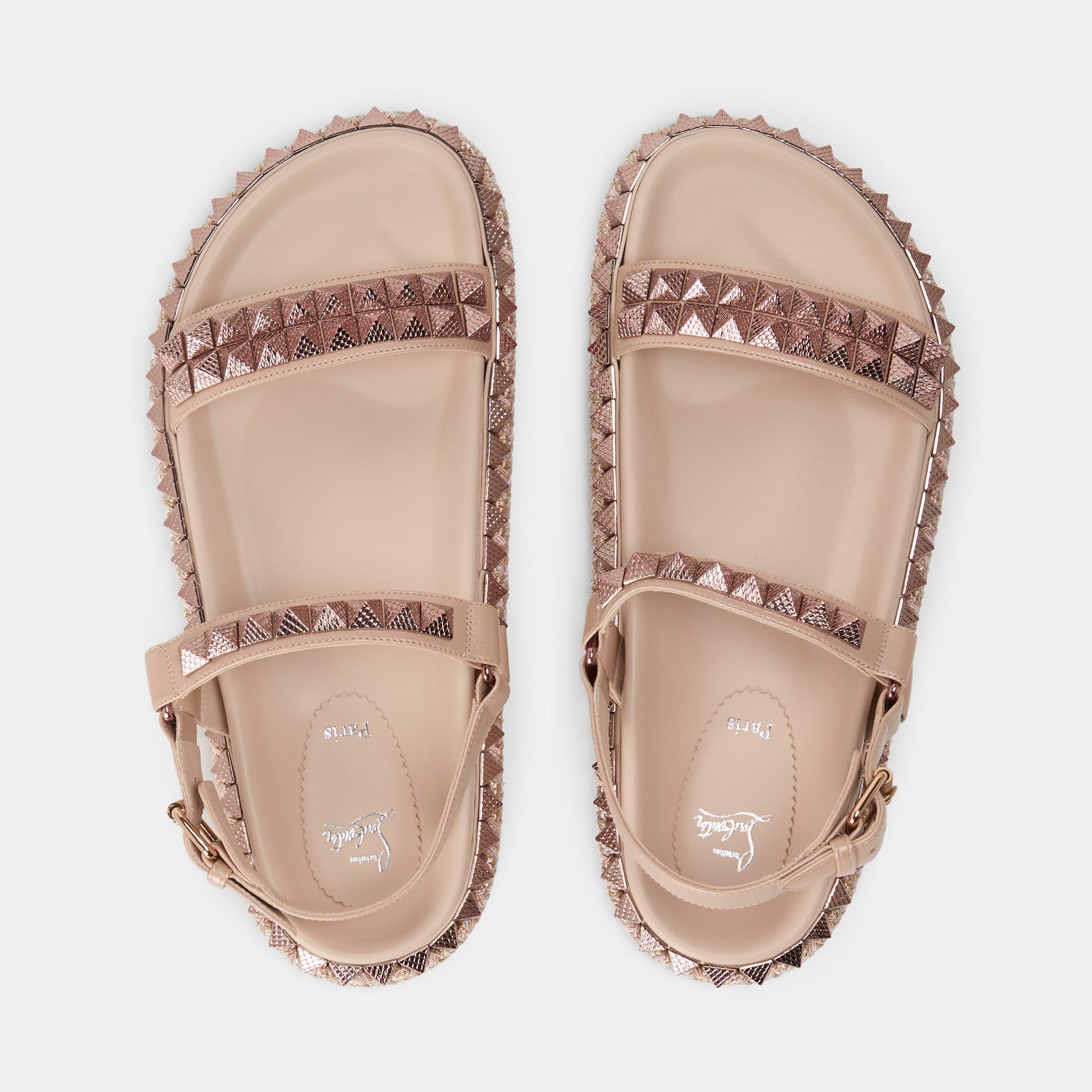 Leche - Christian Louboutin - Women's Red Sole Flatform Sandals - 5