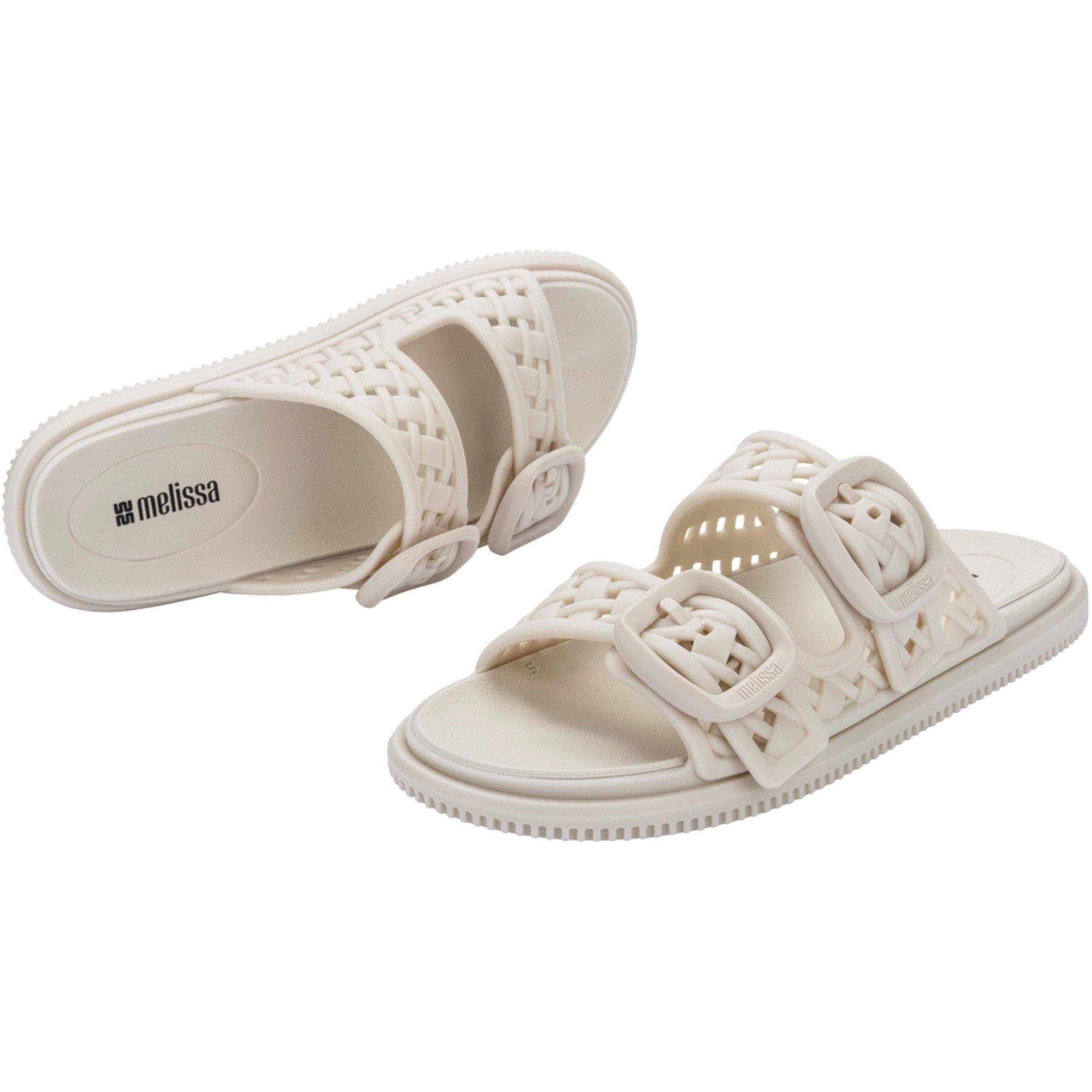White - Melissa - Women's Possession Slip Flat Sandal - 5