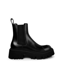 Balenciaga Leather Tractor Ankle Boots