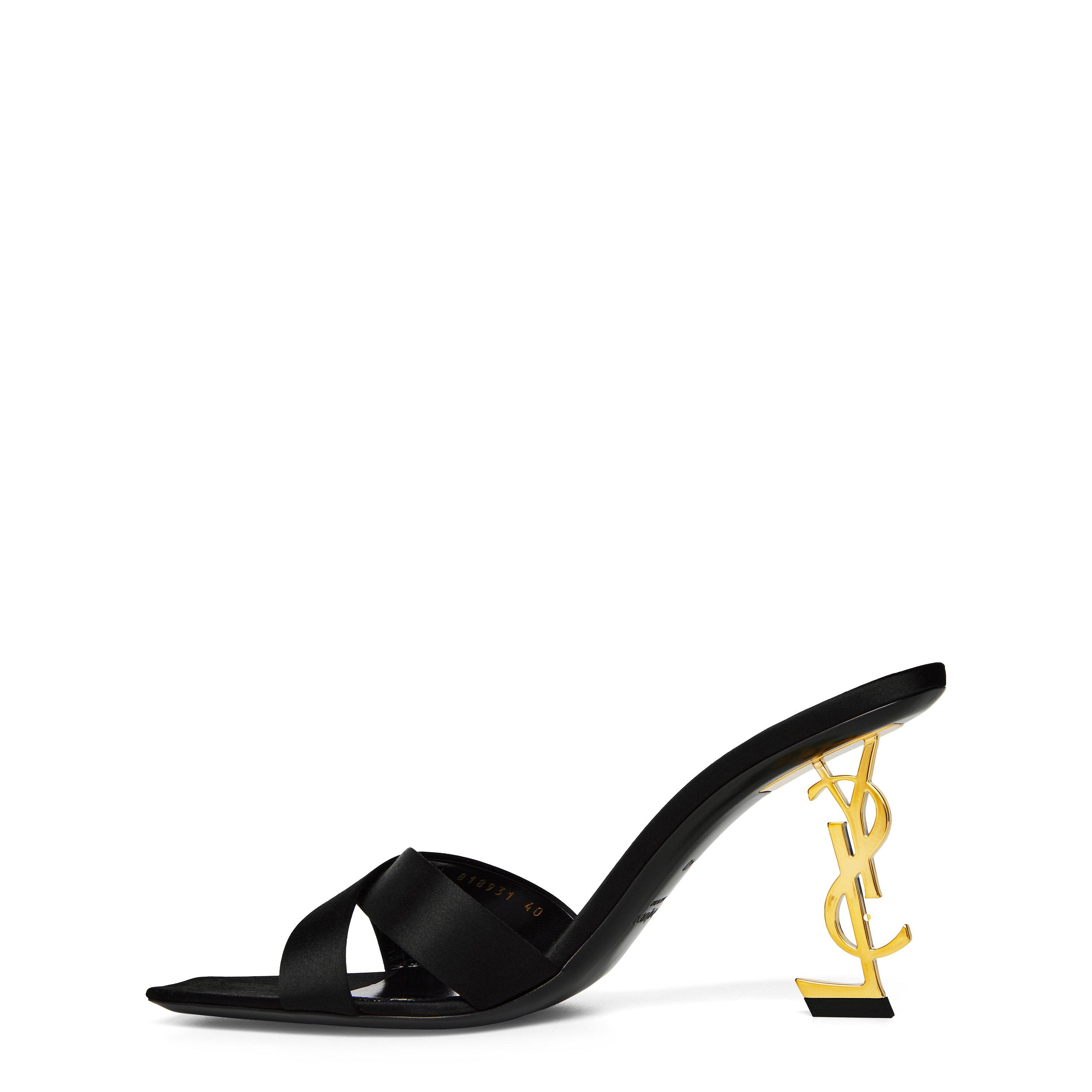 Black - Saint Laurent - Opyum Heeled Mules - 2