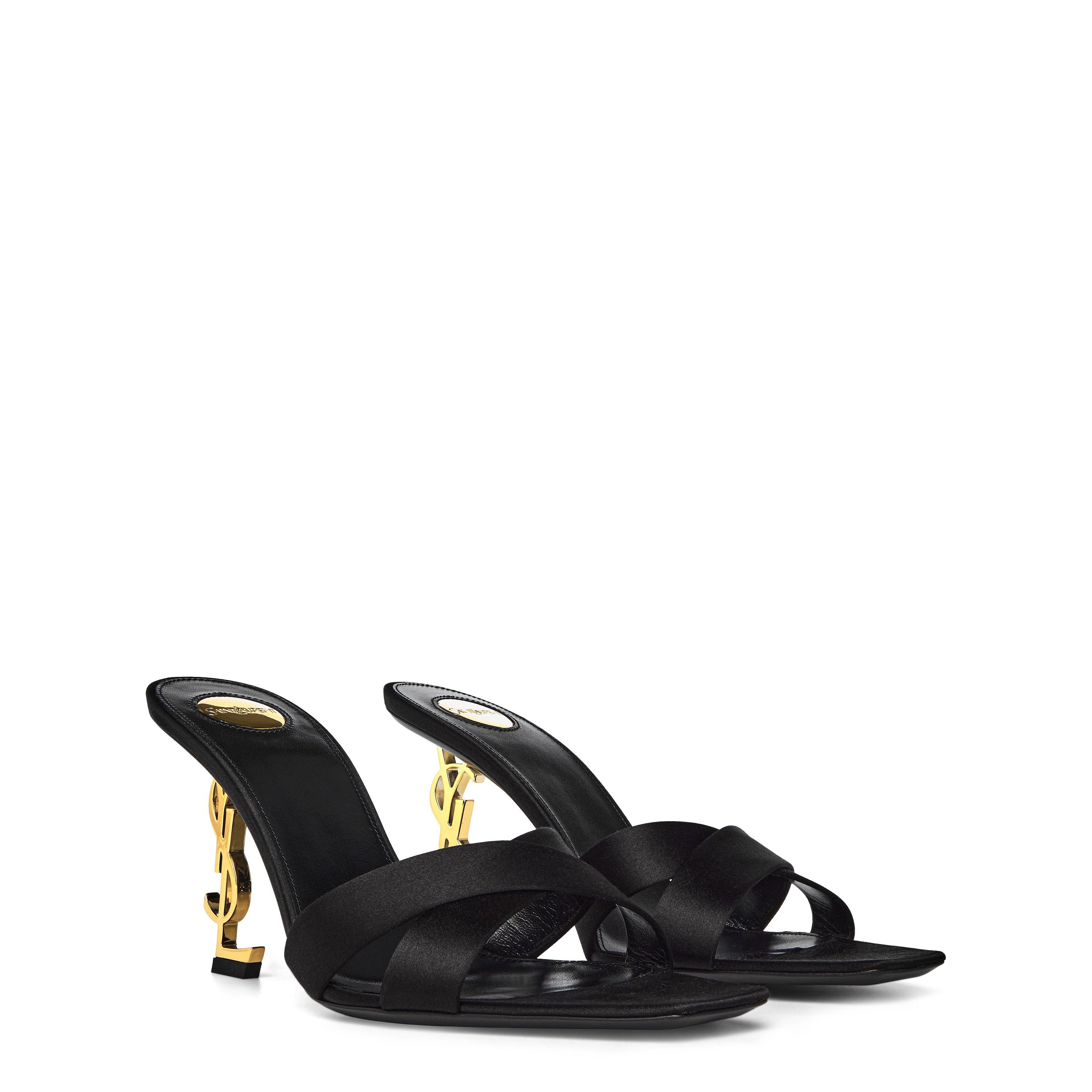 Black - Saint Laurent - Opyum Heeled Mules - 4