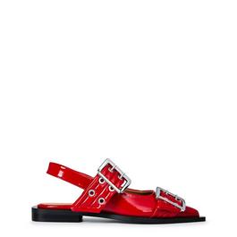 Ganni Buckle Ballerina Pumps