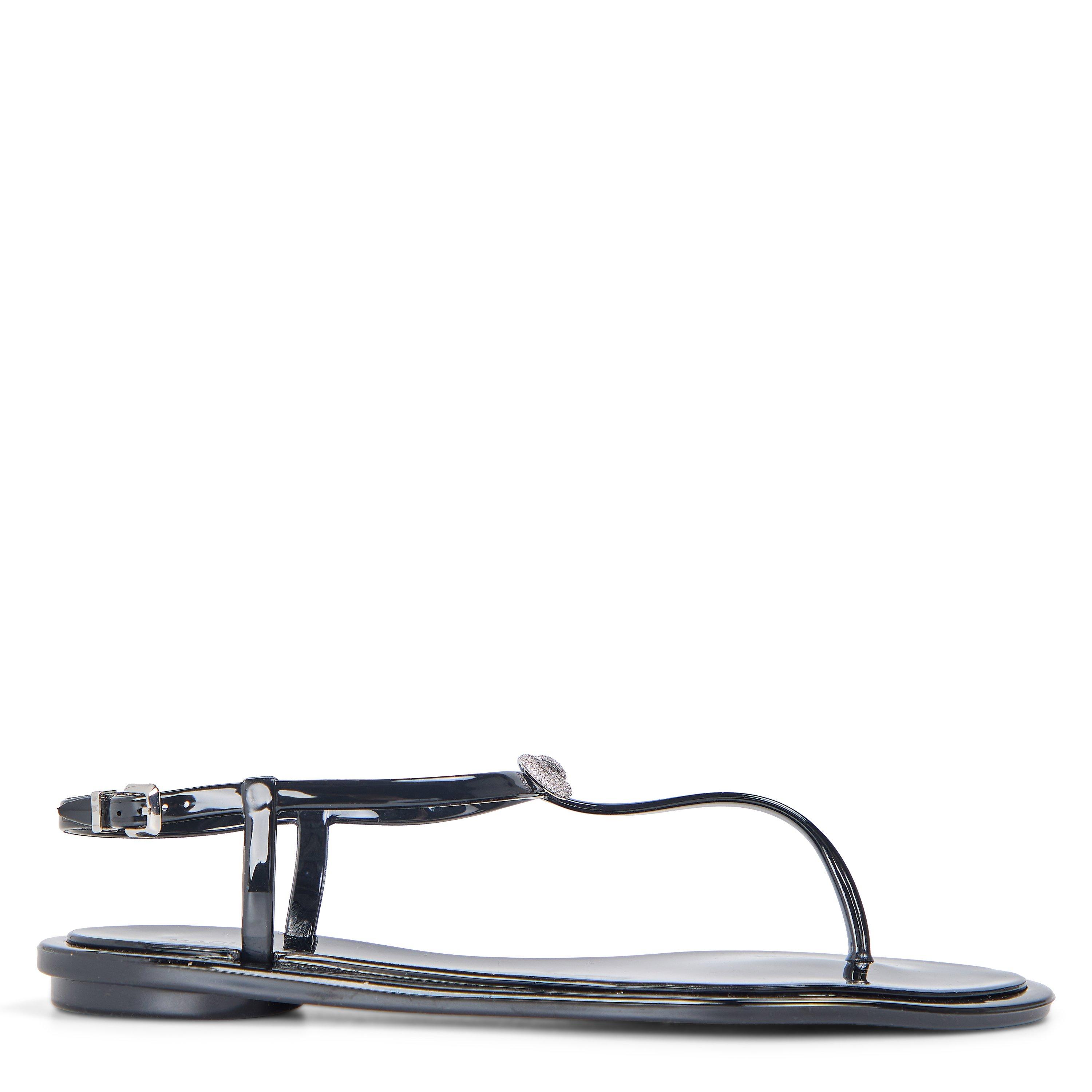 Mach and Mach Women's Flat Sandals - Black - Size 5 (38)