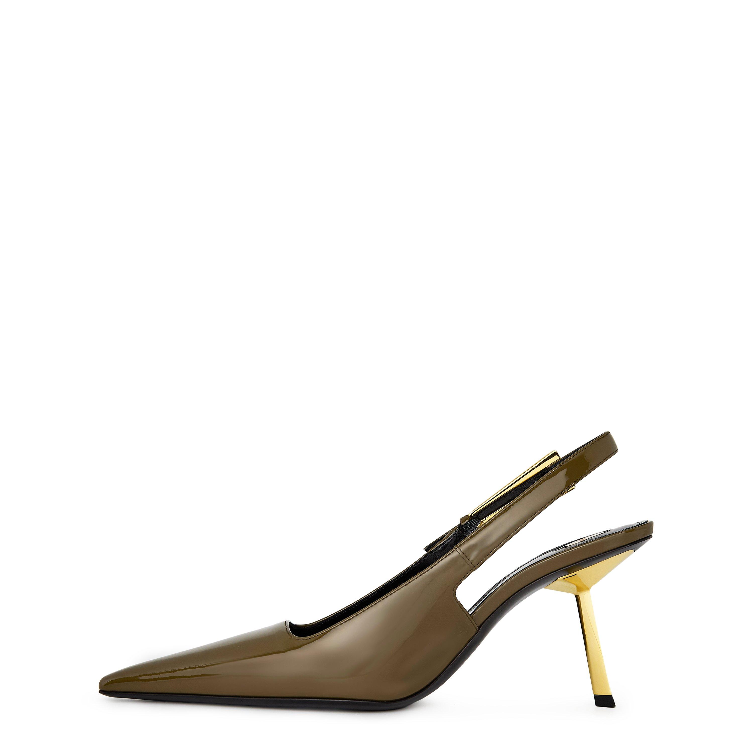 Amber Green - Saint Laurent - Lee Slingback Pumps 75mm - 2