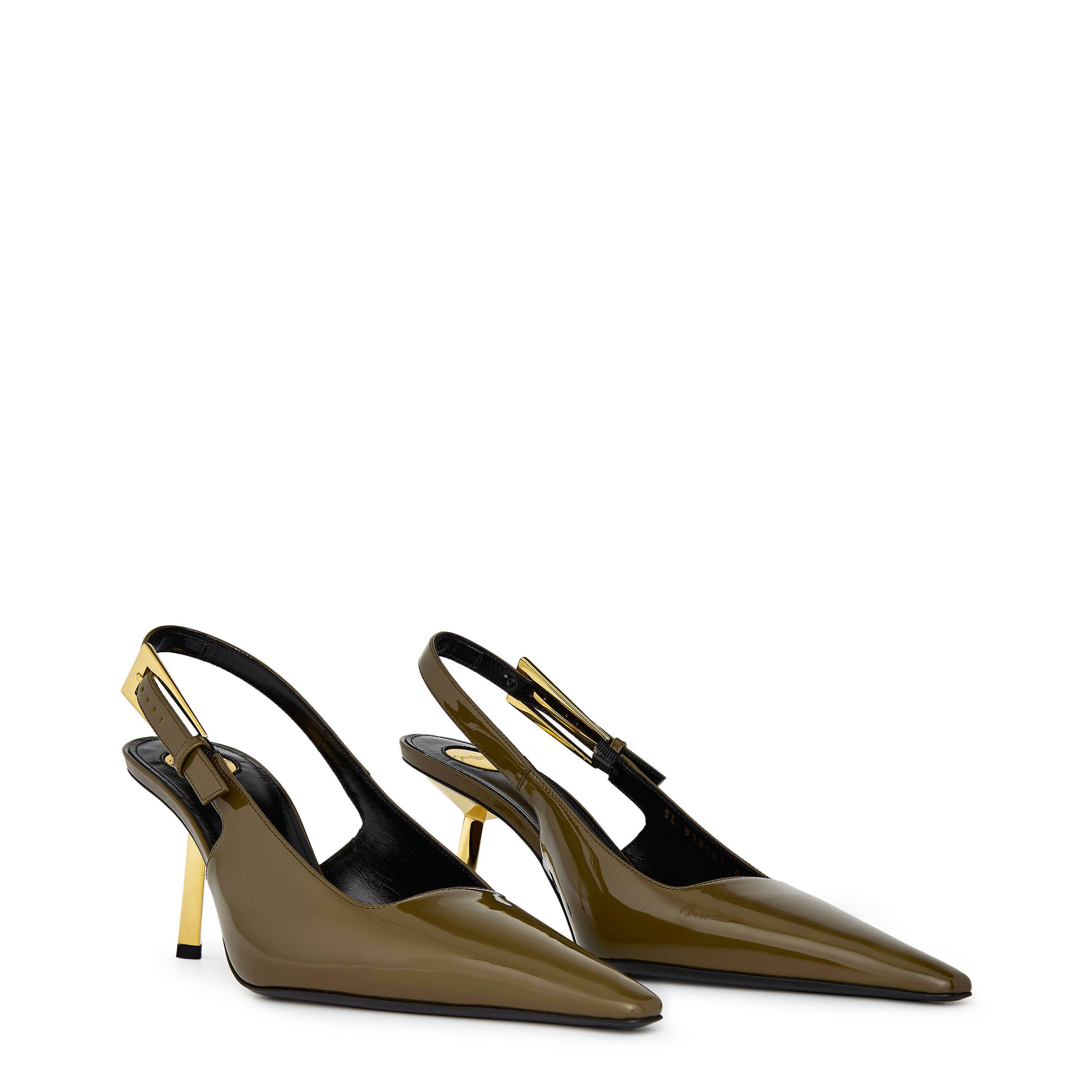 Amber Green - Saint Laurent - Lee Slingback Pumps 75mm - 4