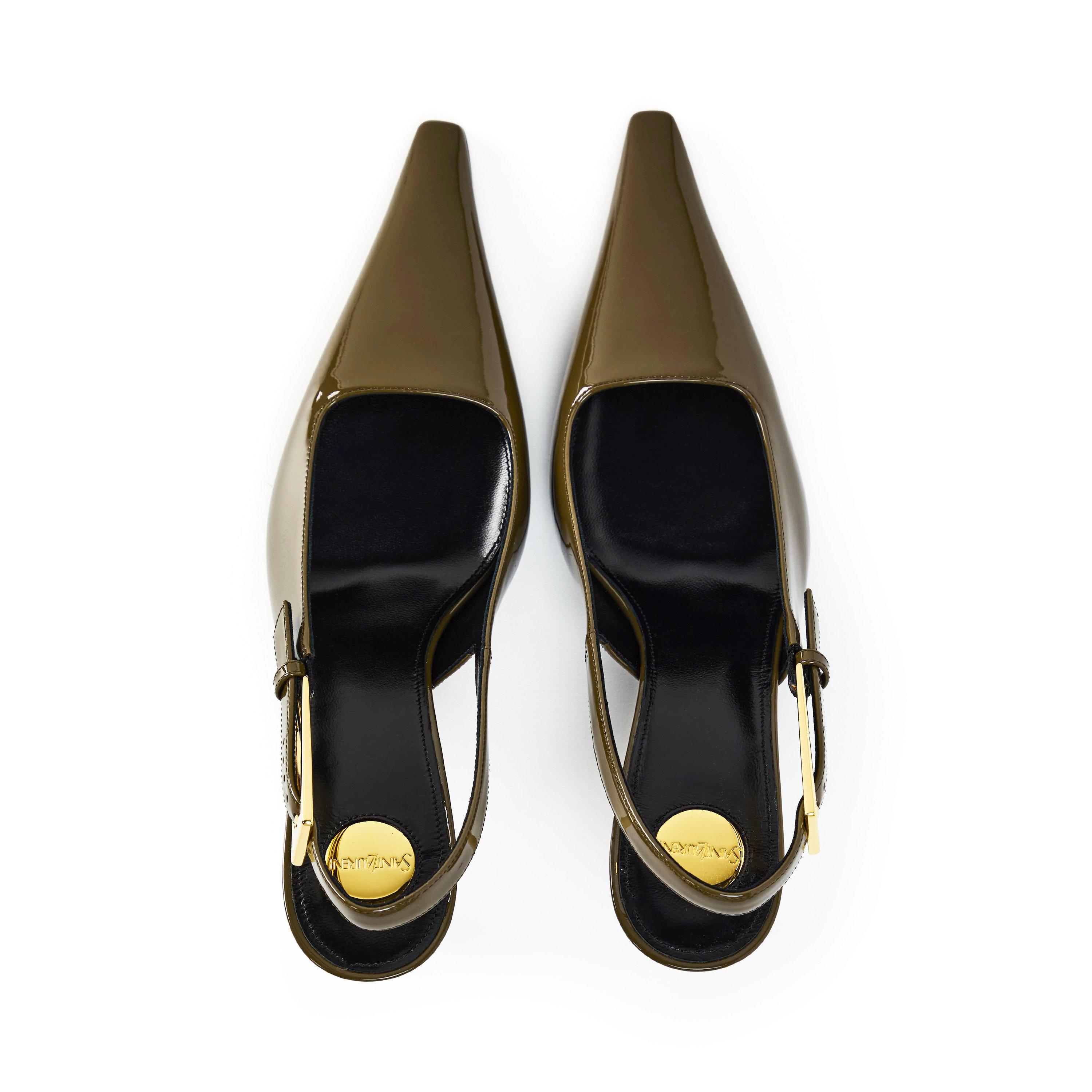 Amber Green - Saint Laurent - Lee Slingback Pumps 75mm - 6