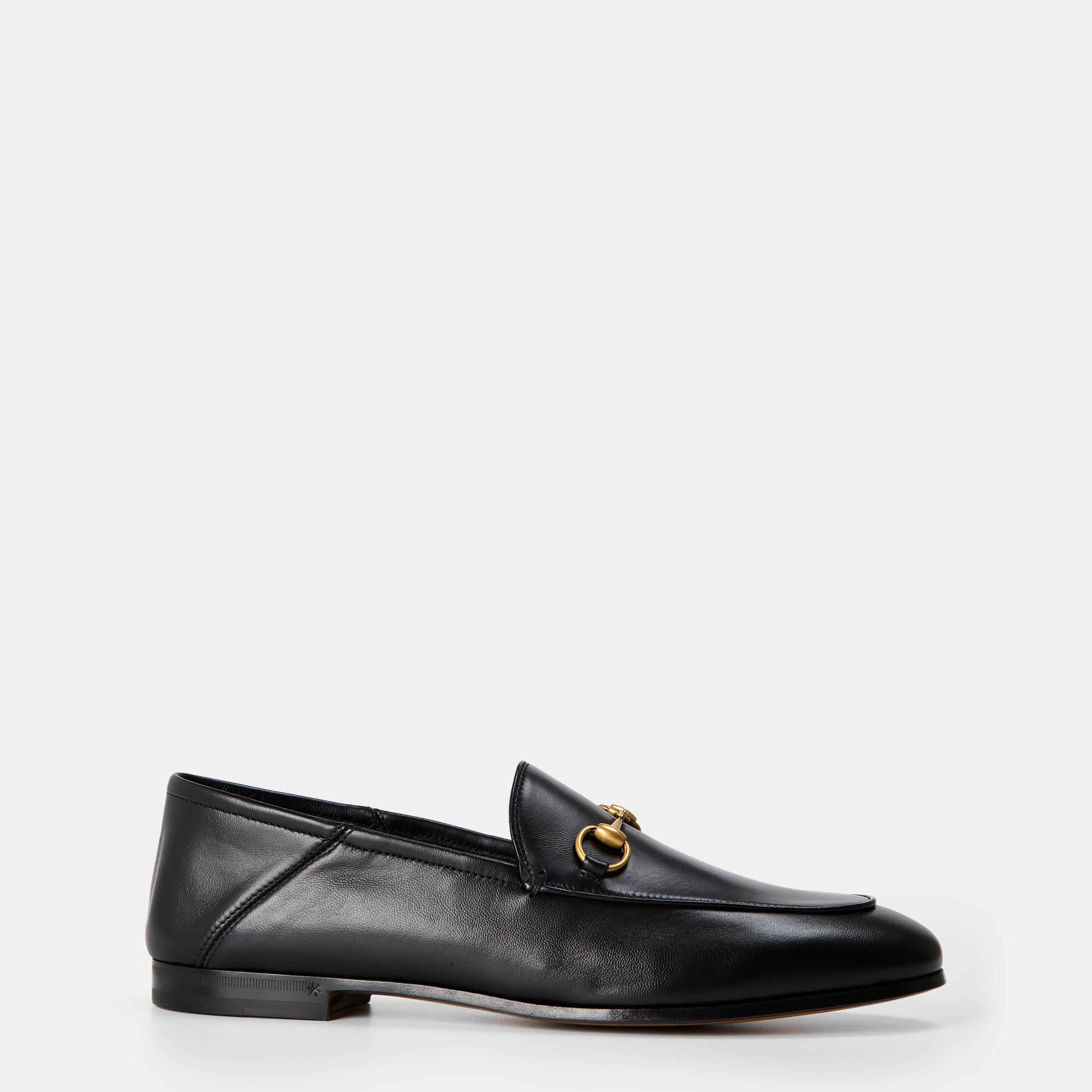 Gucci Women's Horsebit Leather Brixton Loafers - Black - Size 6 (39)