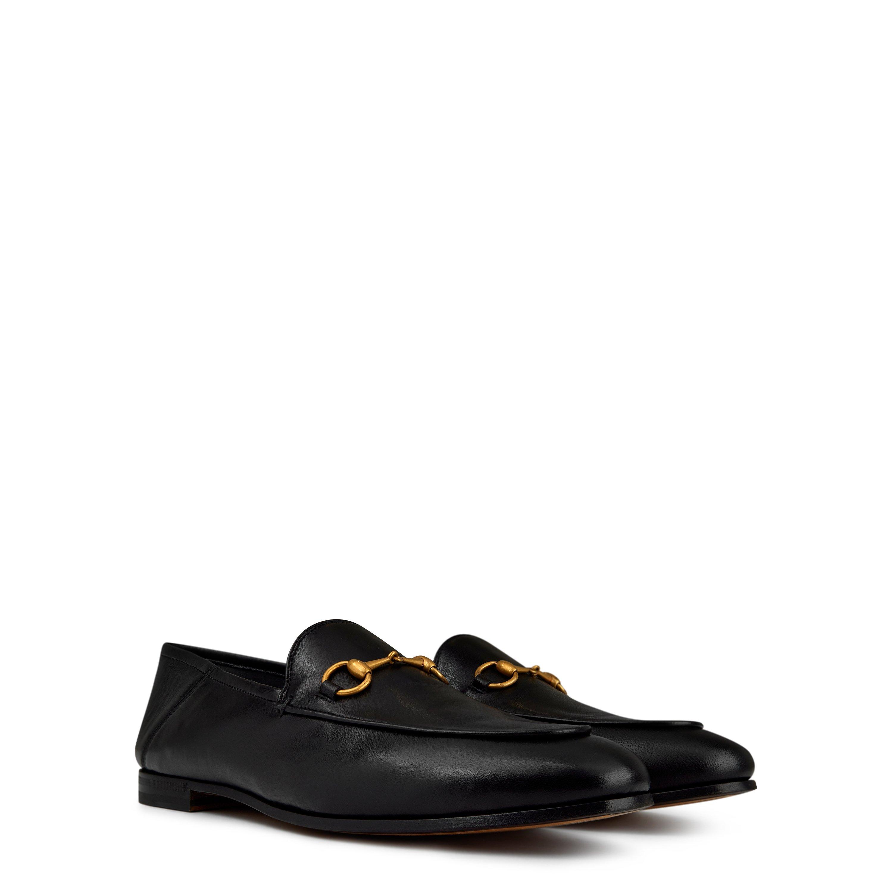 Black - Gucci - Women's Horsebit Leather Brixton Loafers - 4