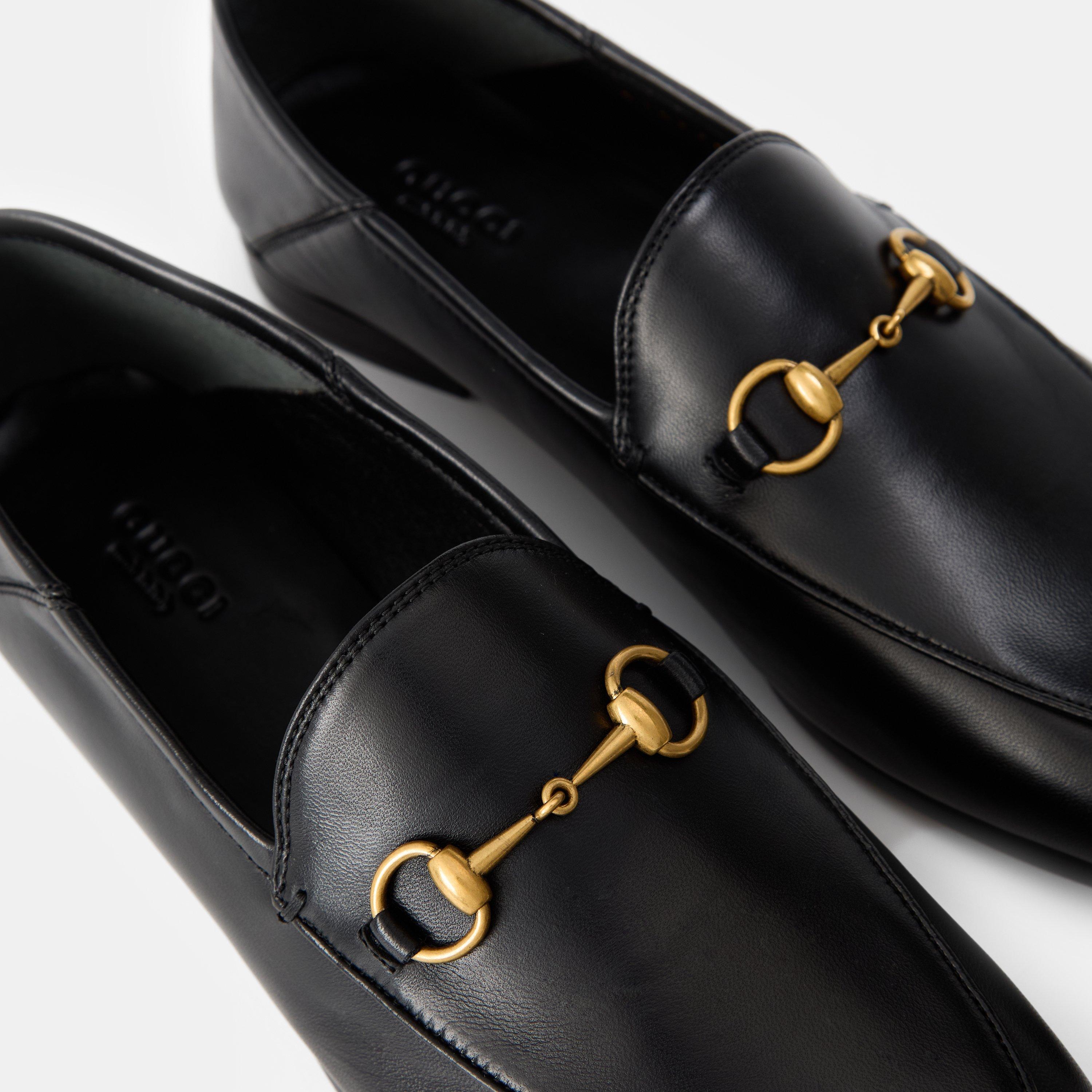 Black - Gucci - Women's Horsebit Leather Brixton Loafers - 5