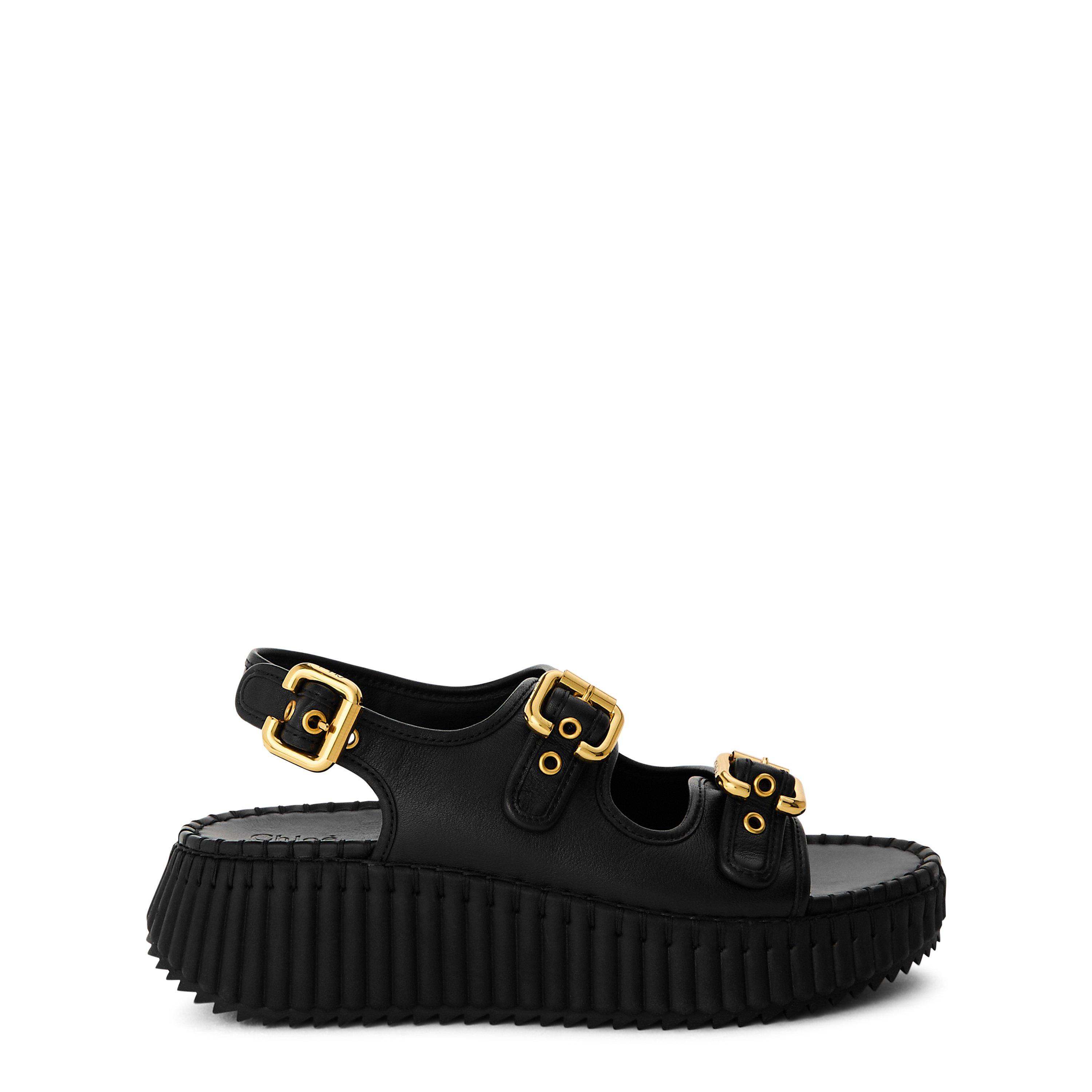Black - Chloe - Women's Nama Flatform Sandals - 1