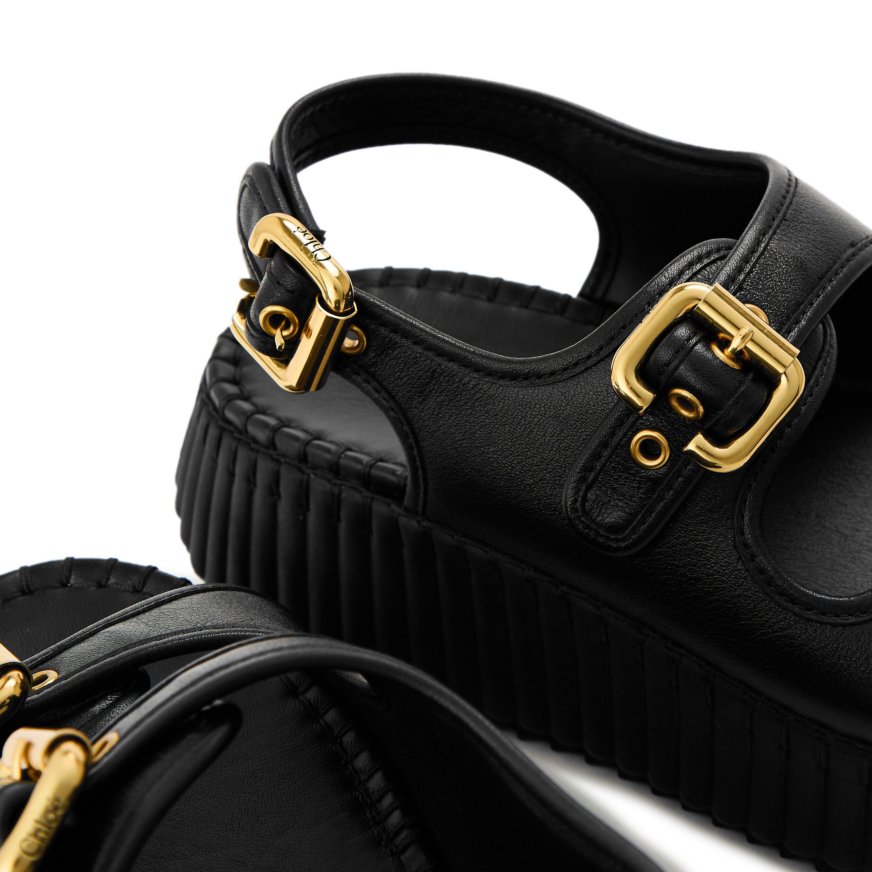 Black - Chloe - Women's Nama Flatform Sandals - 3