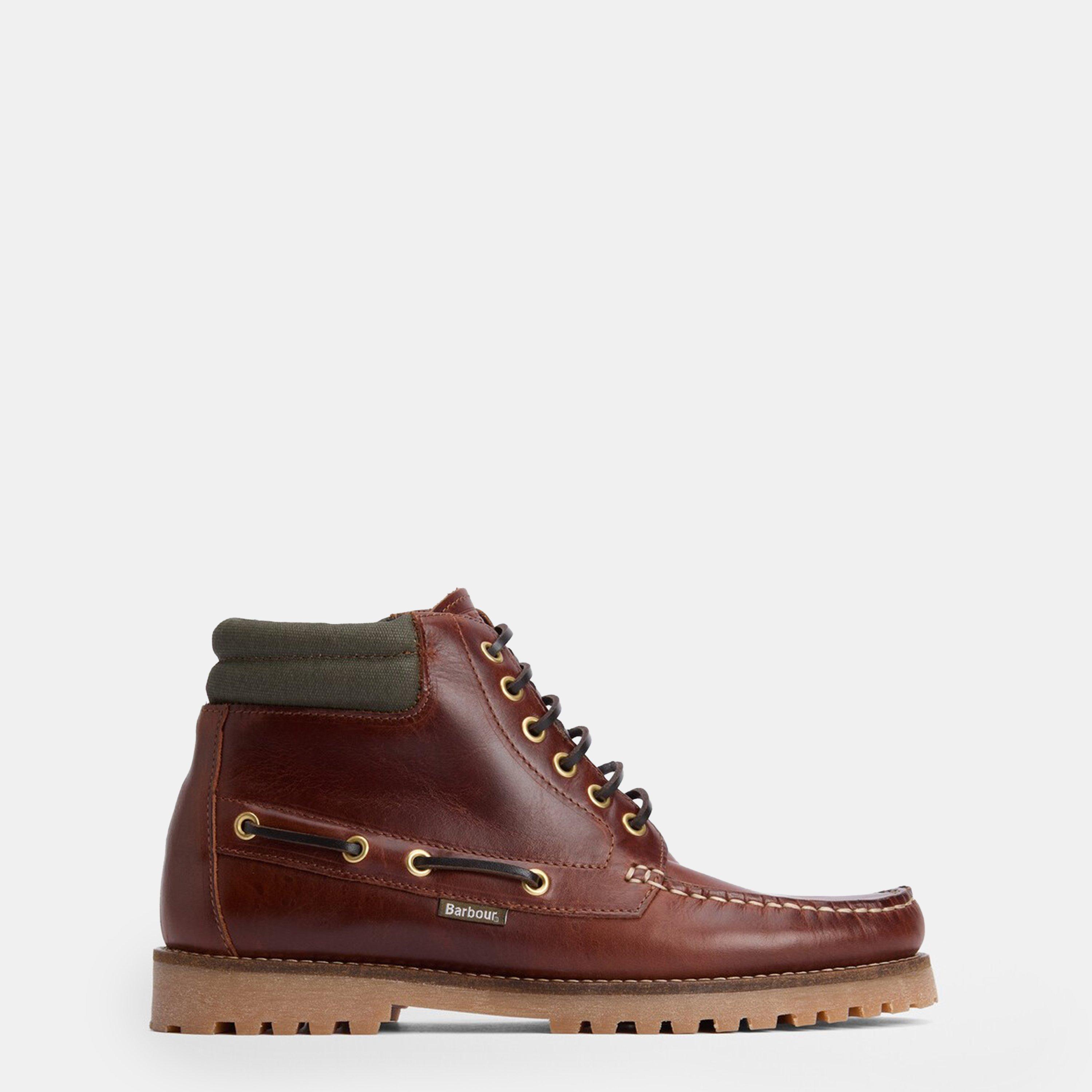 Mahogany BR71 - Barbour - Men's Tiler Moc Flat Ankle Boots - 1