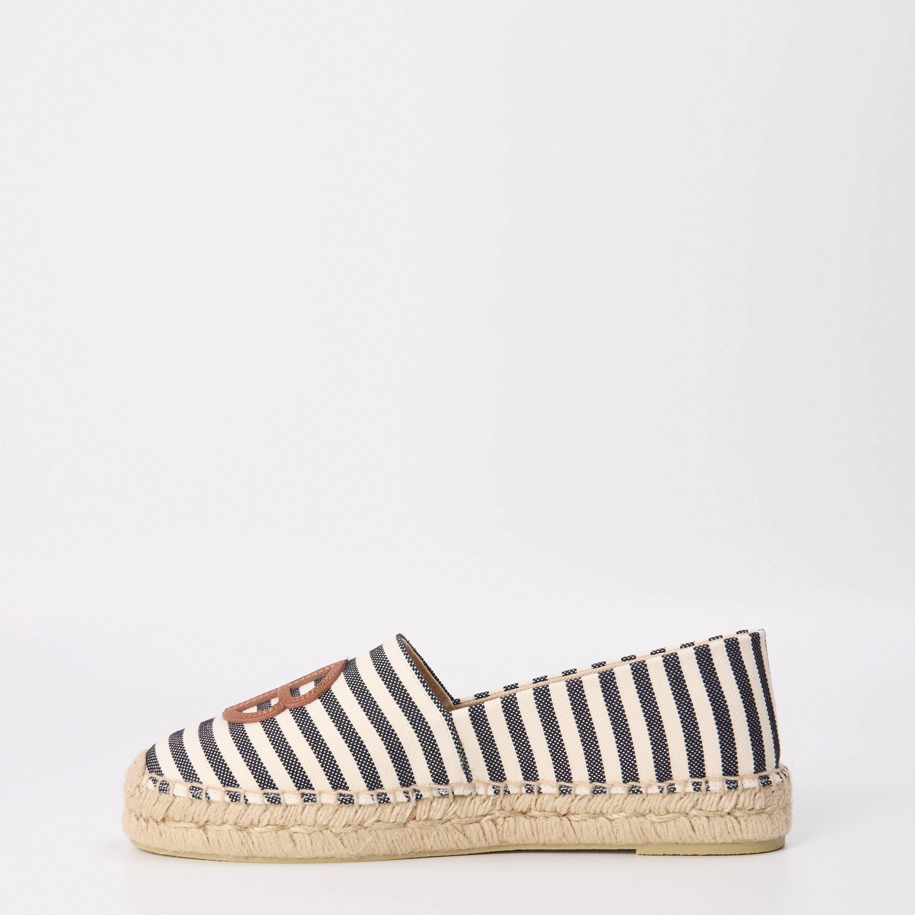 Black Natural - Anine Bing - Striped Paloma Logo Espadrilles - 2