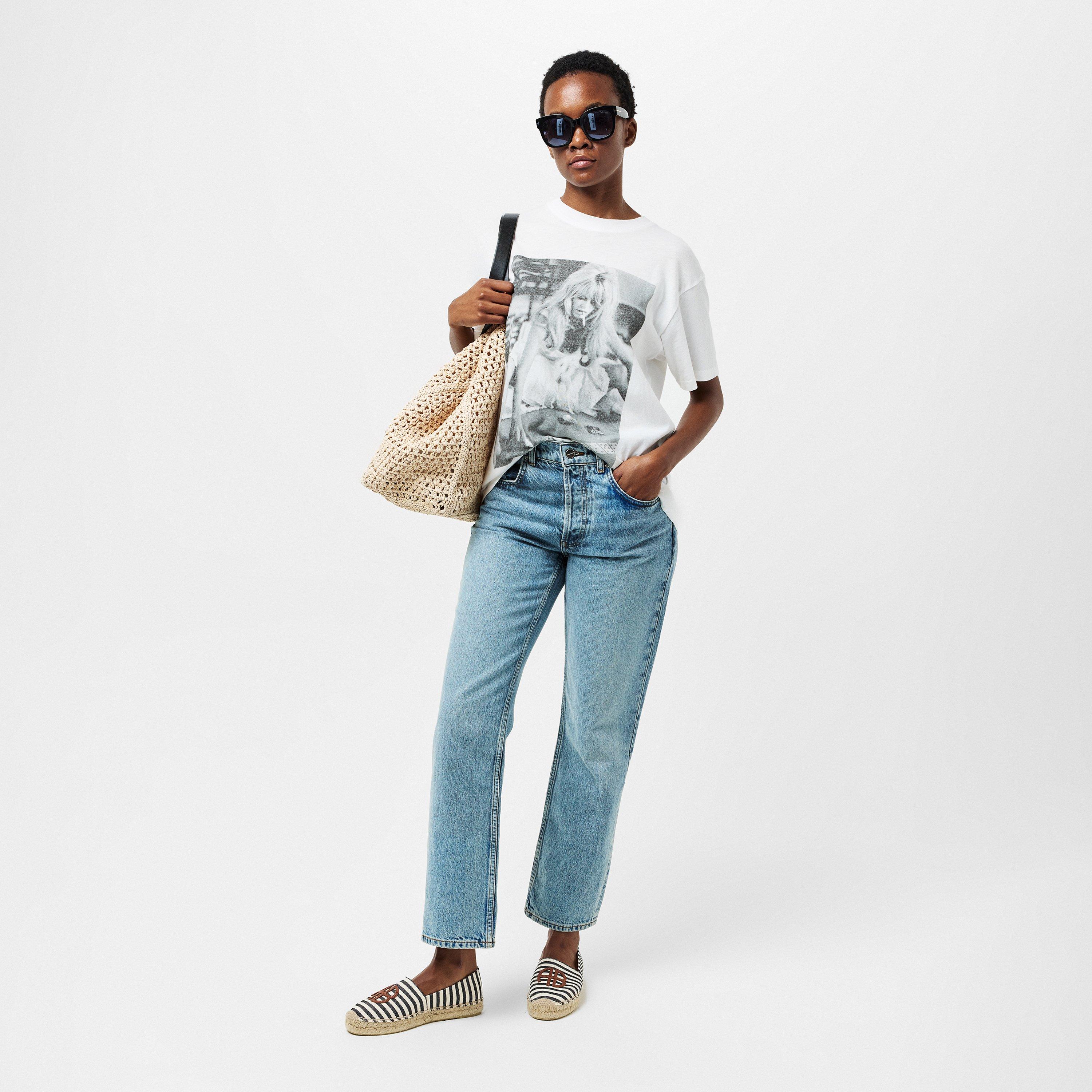 Black Natural - Anine Bing - Striped Paloma Logo Espadrilles - 6