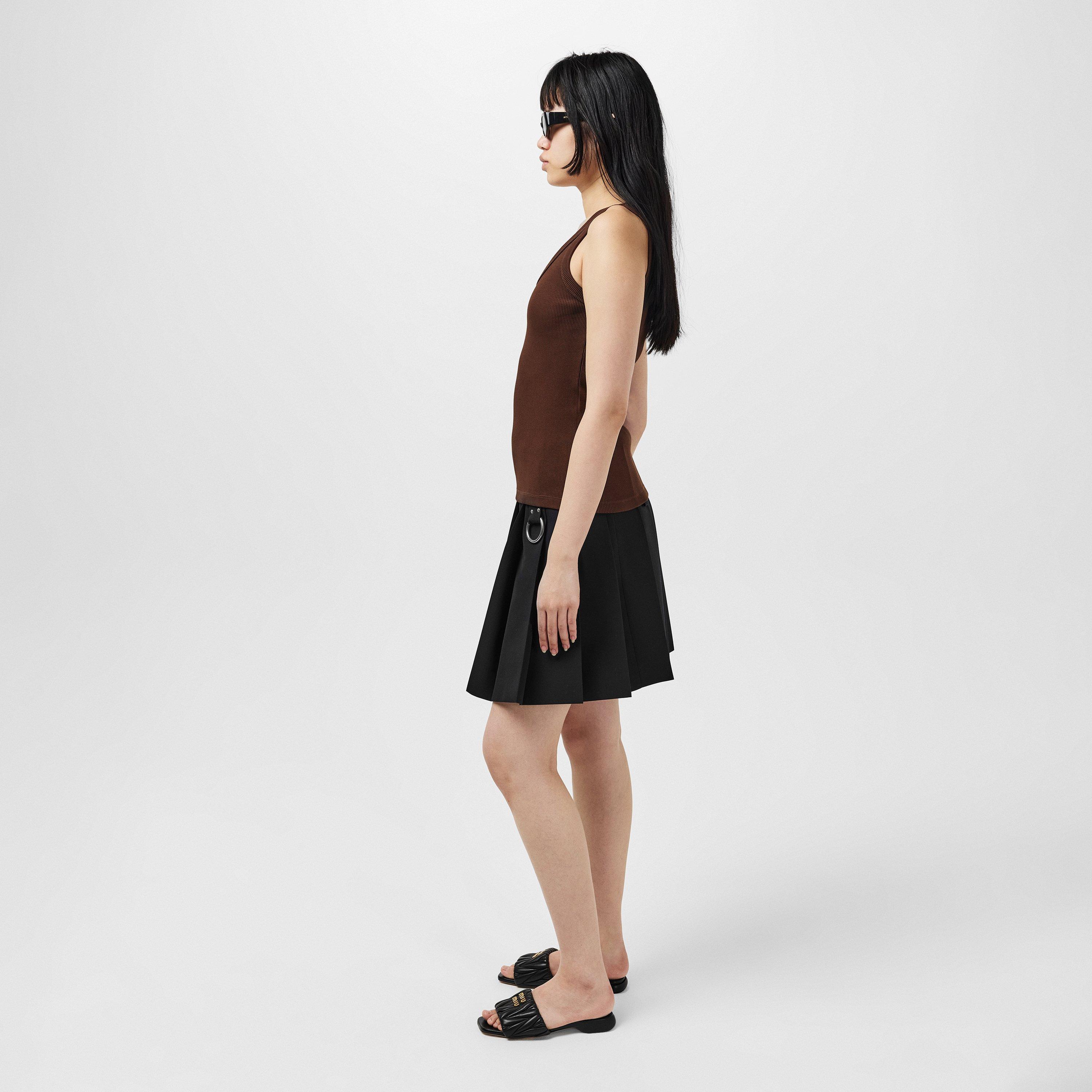 Nero - Miu Miu - Matelasse Slides - 6