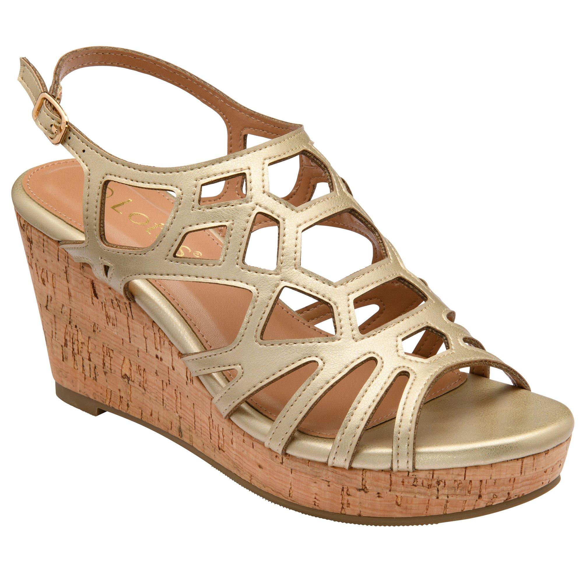 Lotus Shoes Women's Rhi Wedge - Gold - 7 (40)