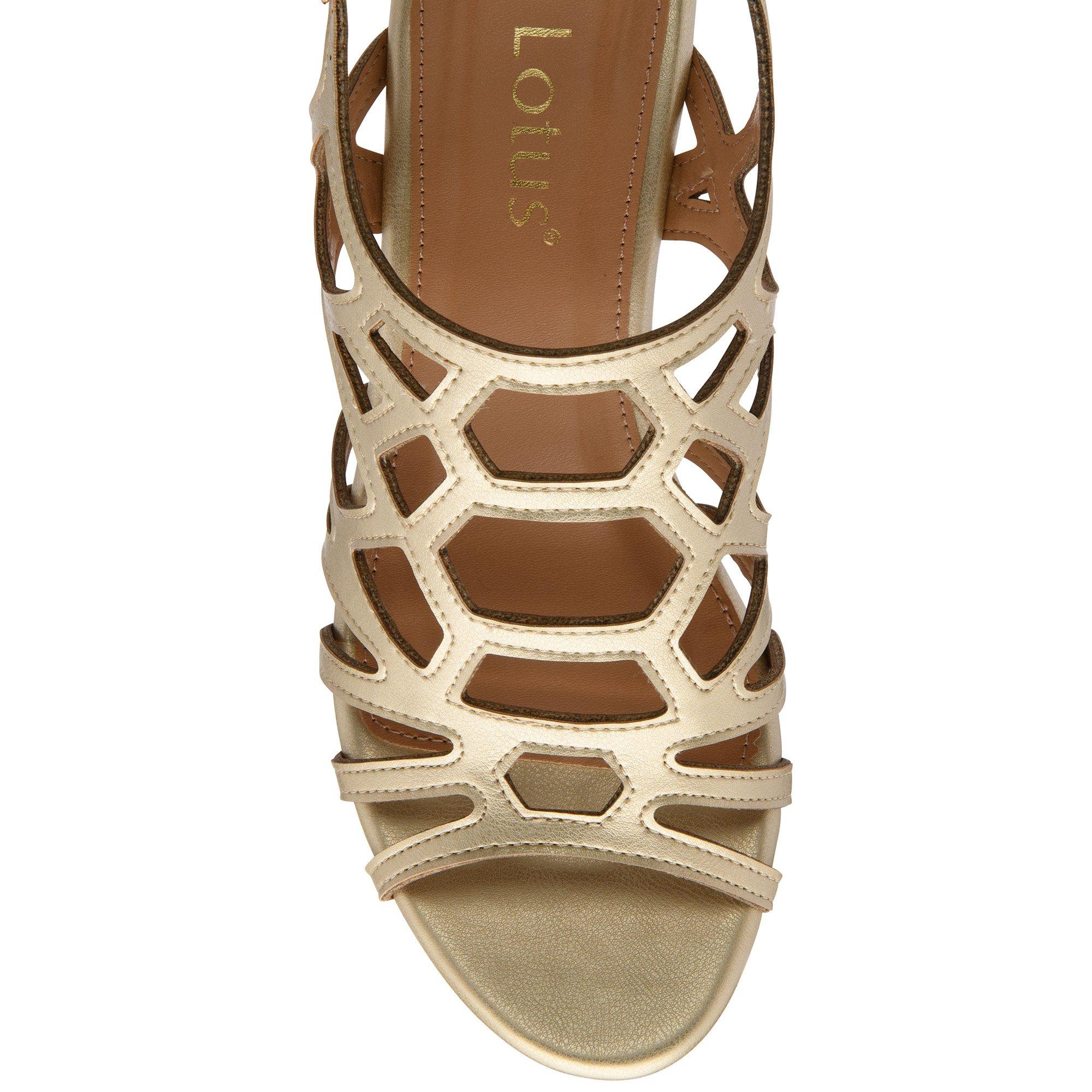 Gold - Lotus Shoes - Lotus Rhi Wedges Ld63 - 4