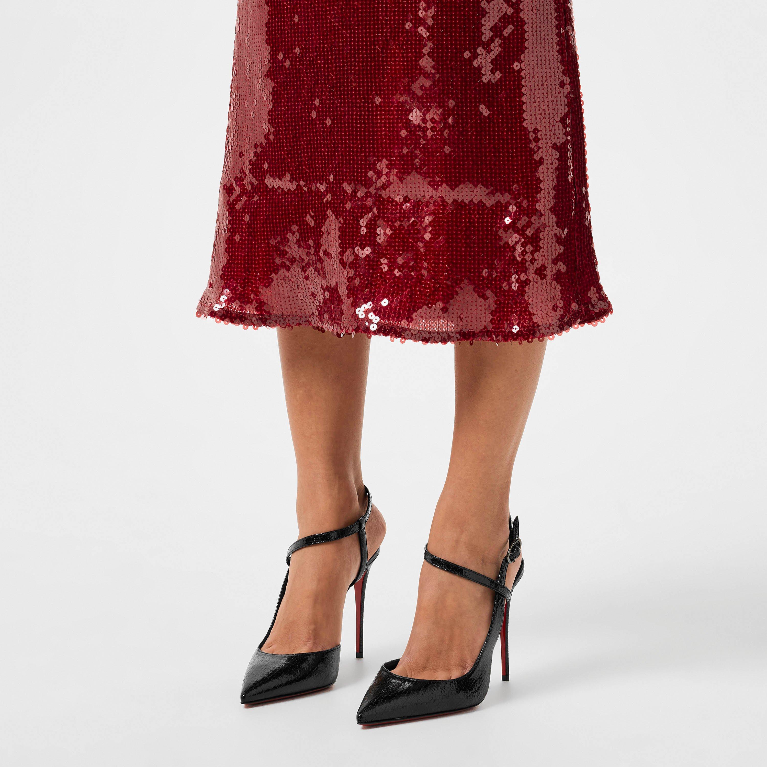 Black Black - Christian Louboutin - Jenlove 100mm Leather Heeled Pumps - 3