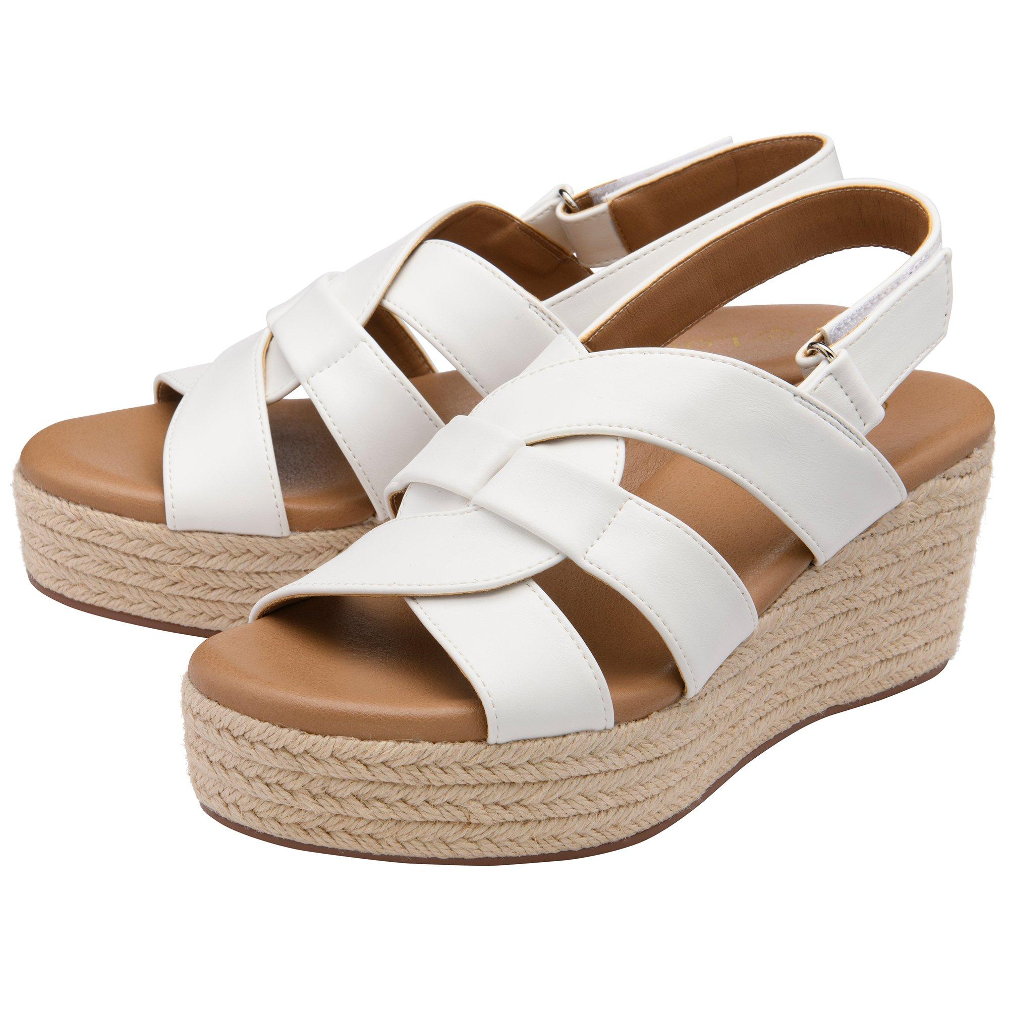 White - Lotus Shoes - Lotus Reina Wedges Ld63 - 2