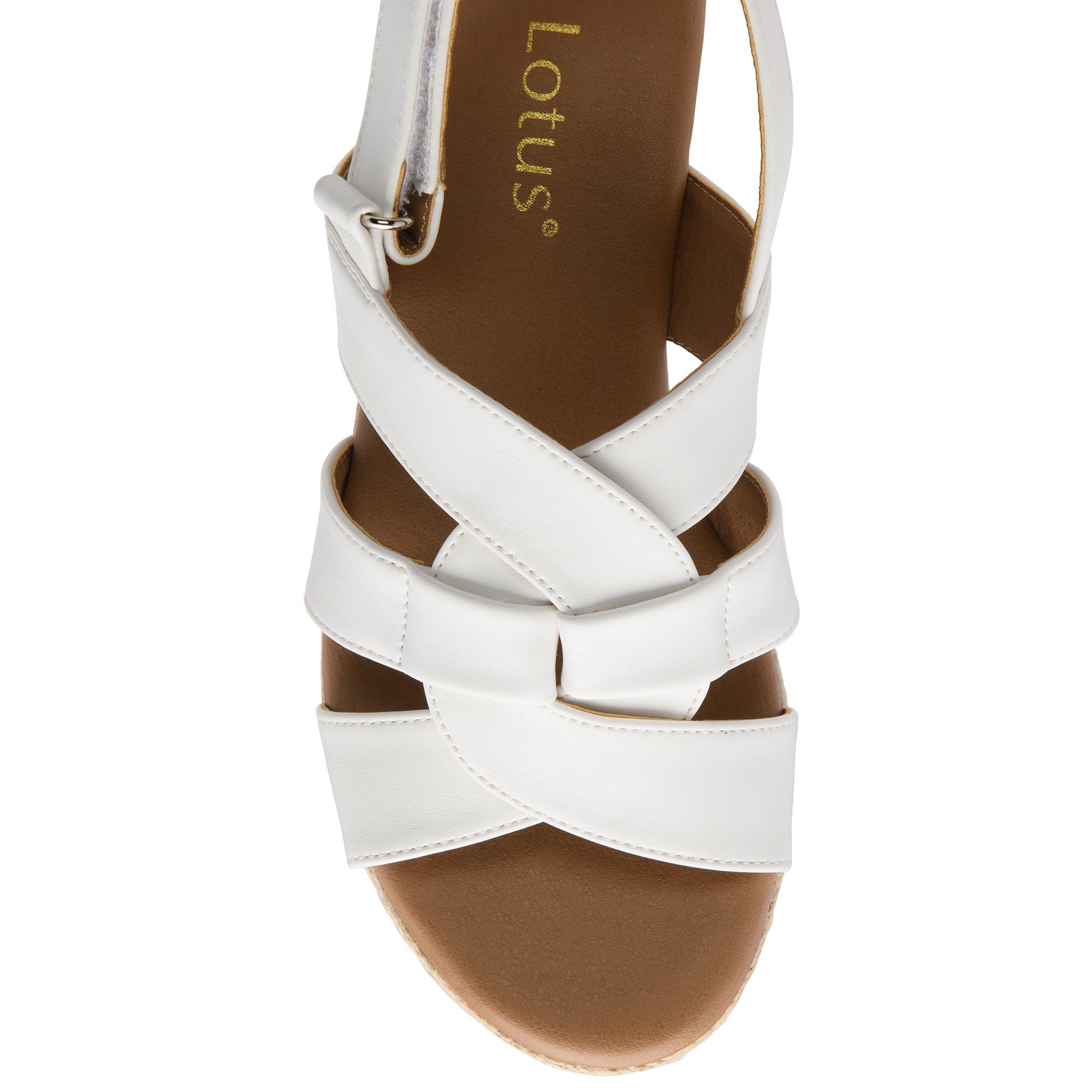 White - Lotus Shoes - Lotus Reina Wedges Ld63 - 4