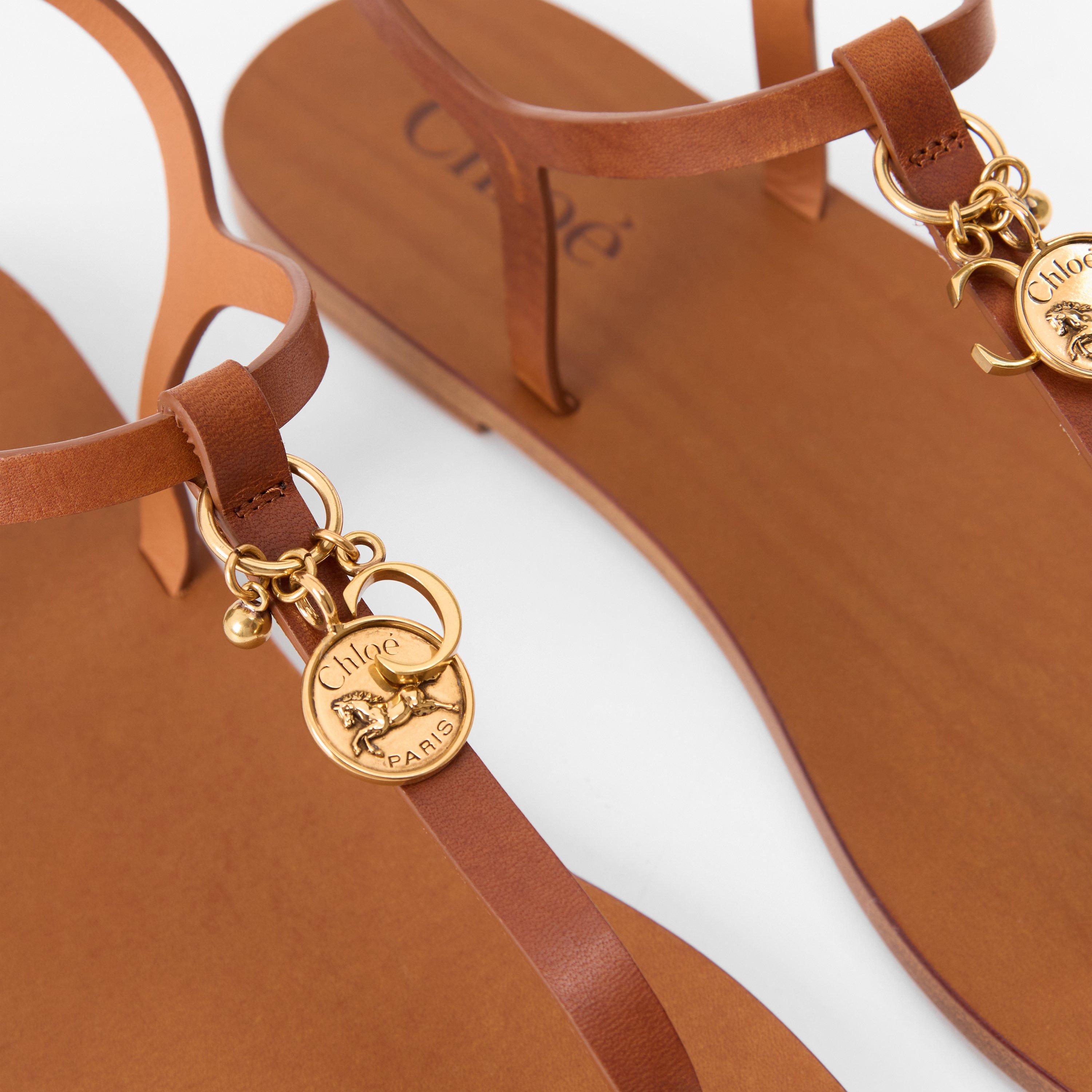 Ginger Brown - Chloe - Women's Charms Flat Sandals - 4