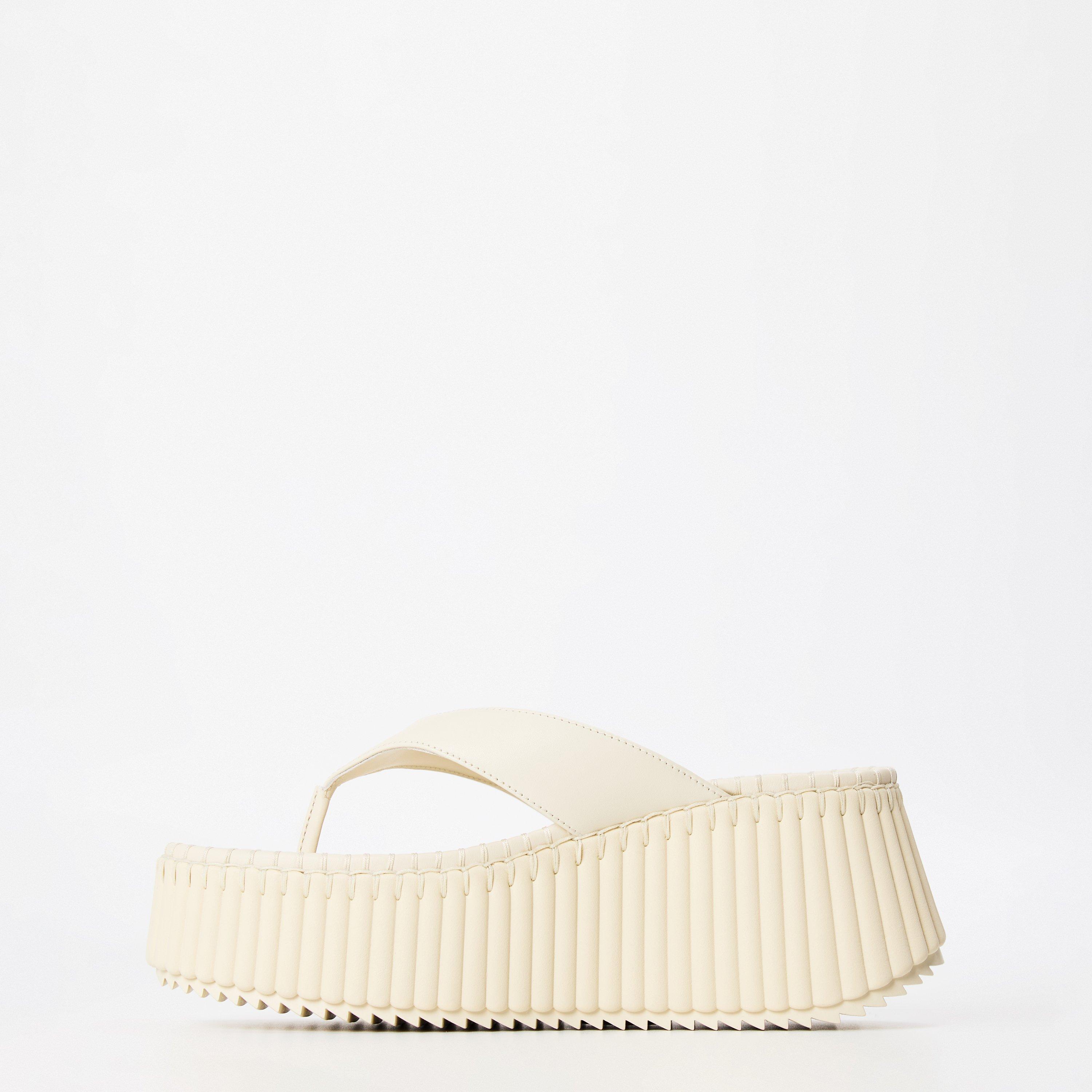 Eggshell - Chloe - Women's Nama Flatform Sandals - 2